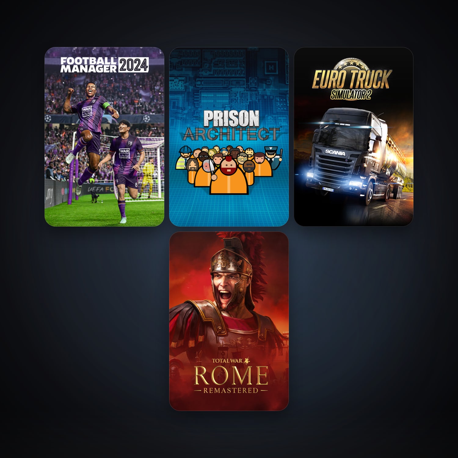 Euro Truck Simulator 2 + Prison Architect, 7 games, clean — HabibiAccounts