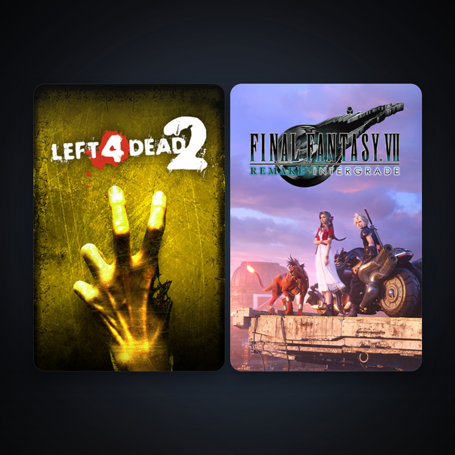 Left 4 Dead 2 + FINAL FANTASY VII REMAKE INTERGRADE, 3 games, clean — HabibiAccounts
