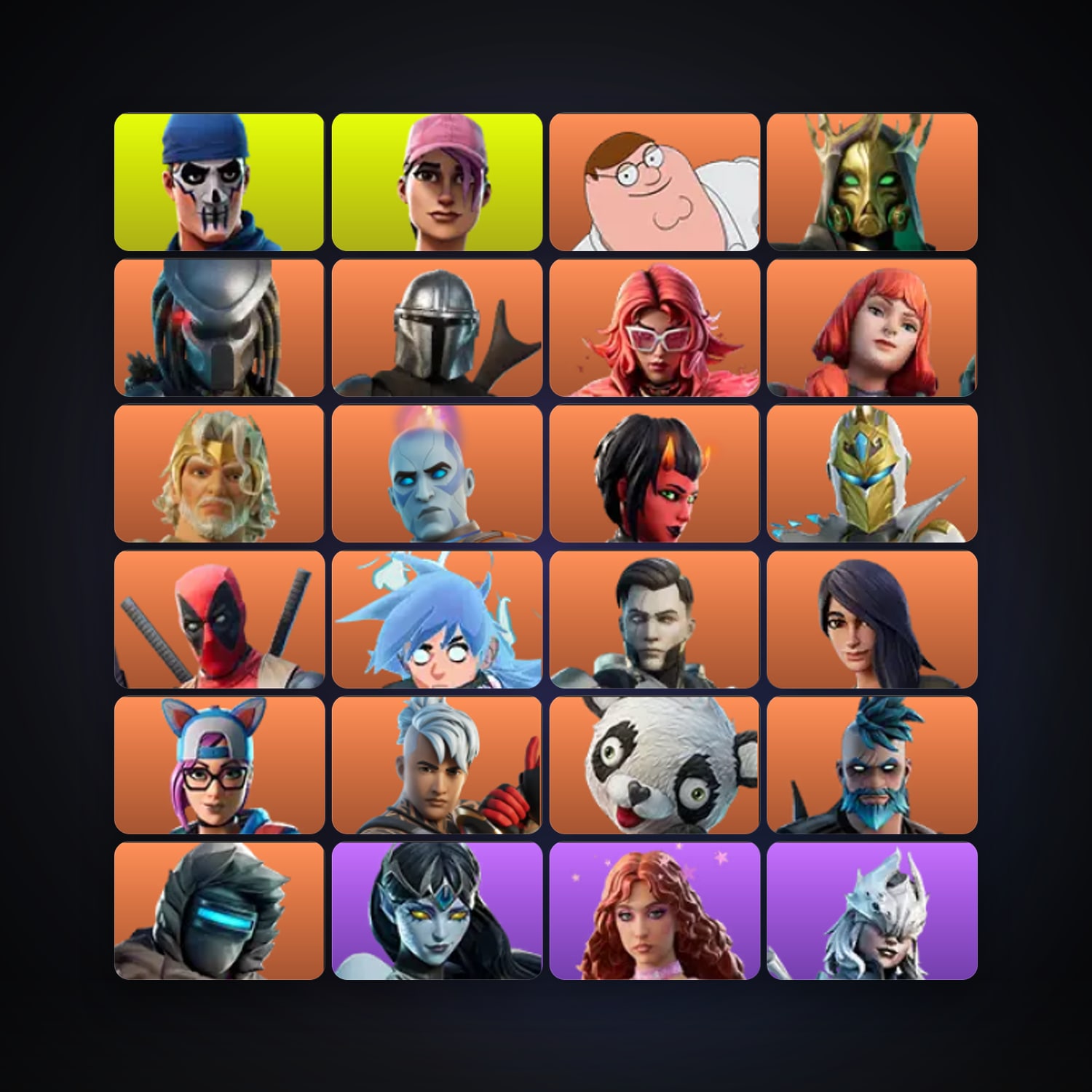 Fortnite locker — 312 skins — 850 V-Bucks — lvl 2020 — HabibiAccounts