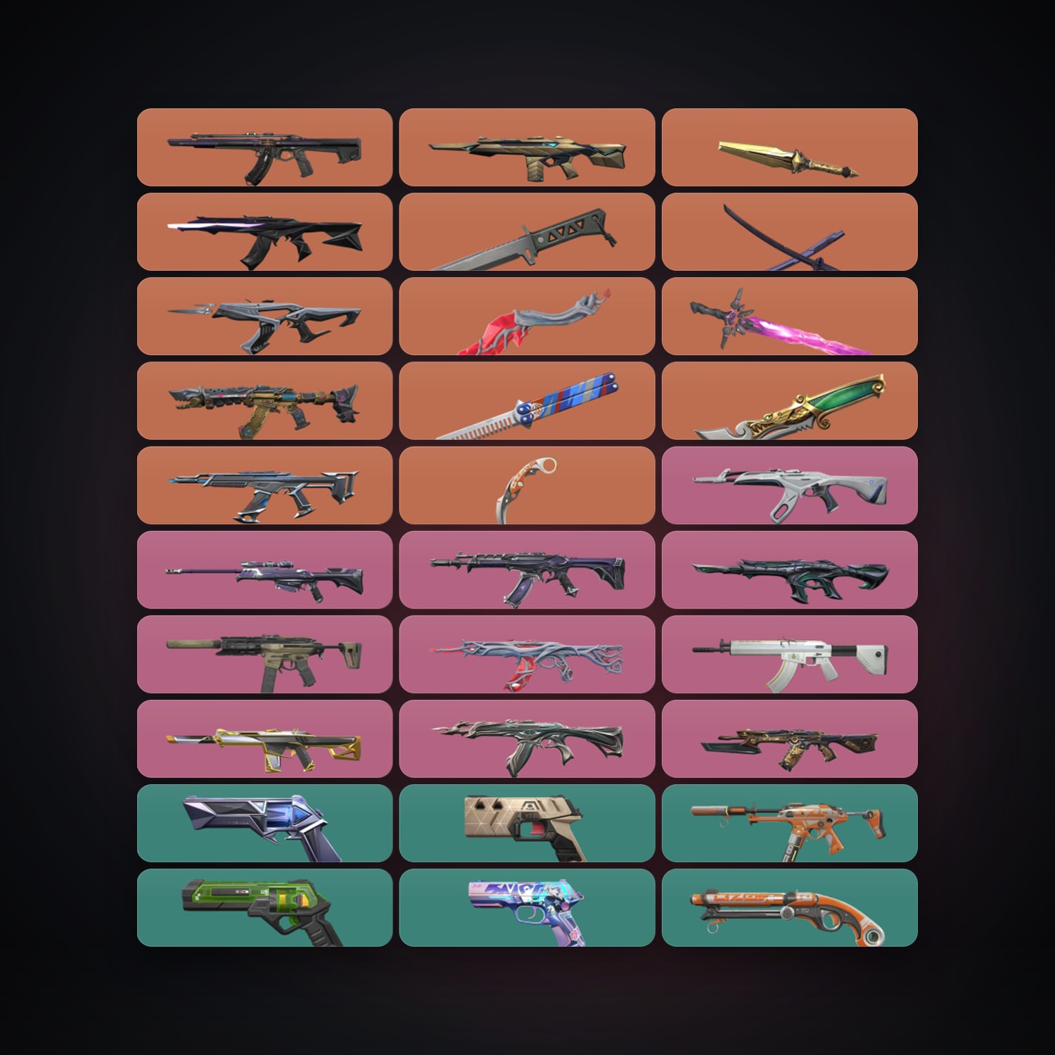 AP Plat 3 locker — 8 knives, 61 skins, lvl 511 — HabibiAccounts
