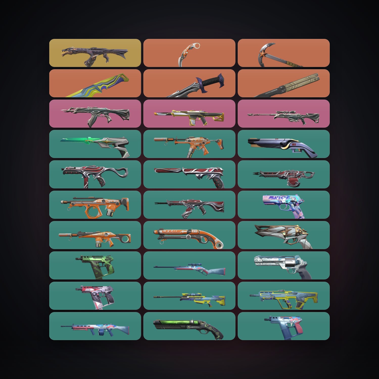 NA Plat 1 locker — 5 knives, 50 skins, lvl 259 — HabibiAccounts