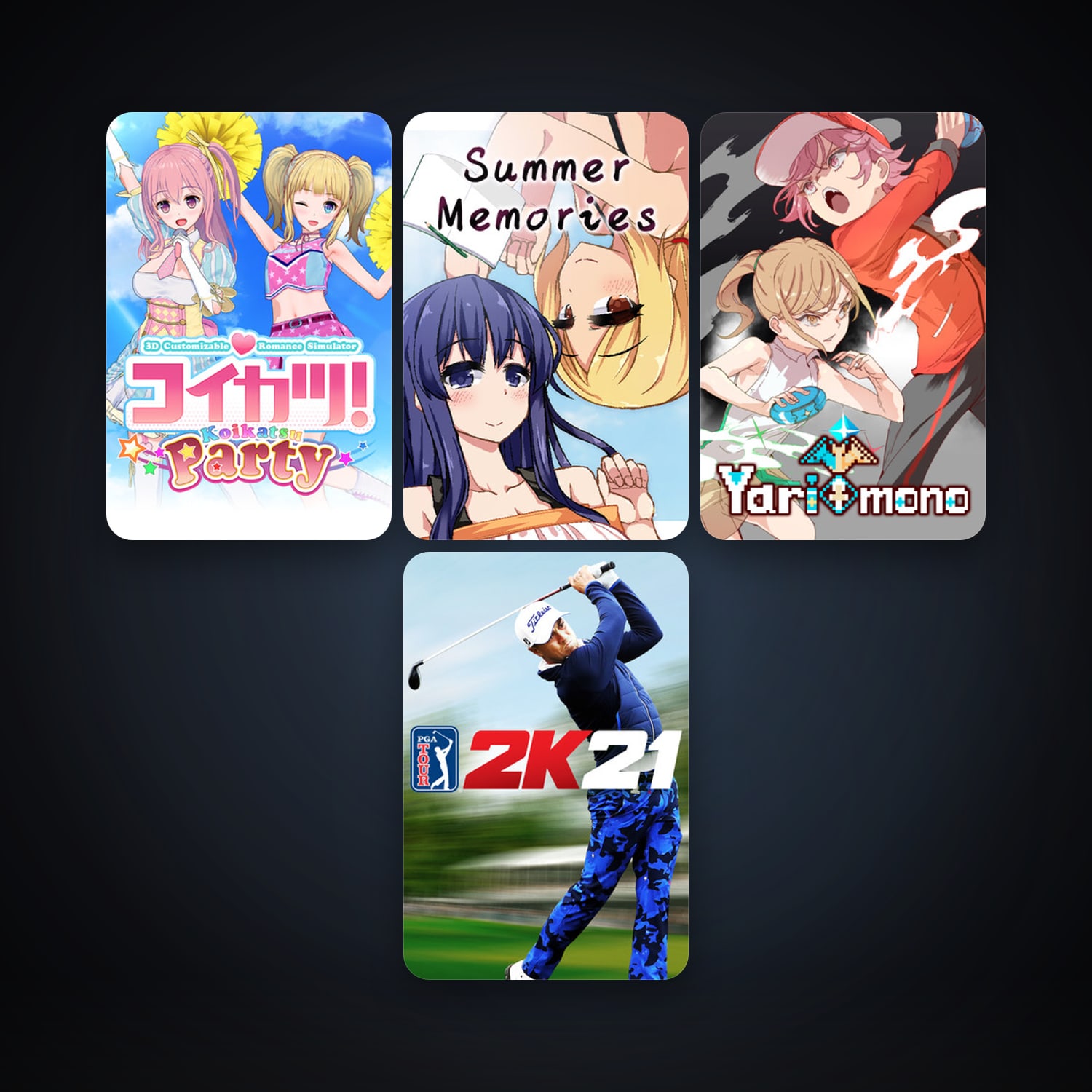 PGA TOUR 2K21 + Koikatsu Party, 19 games, clean — HabibiAccounts