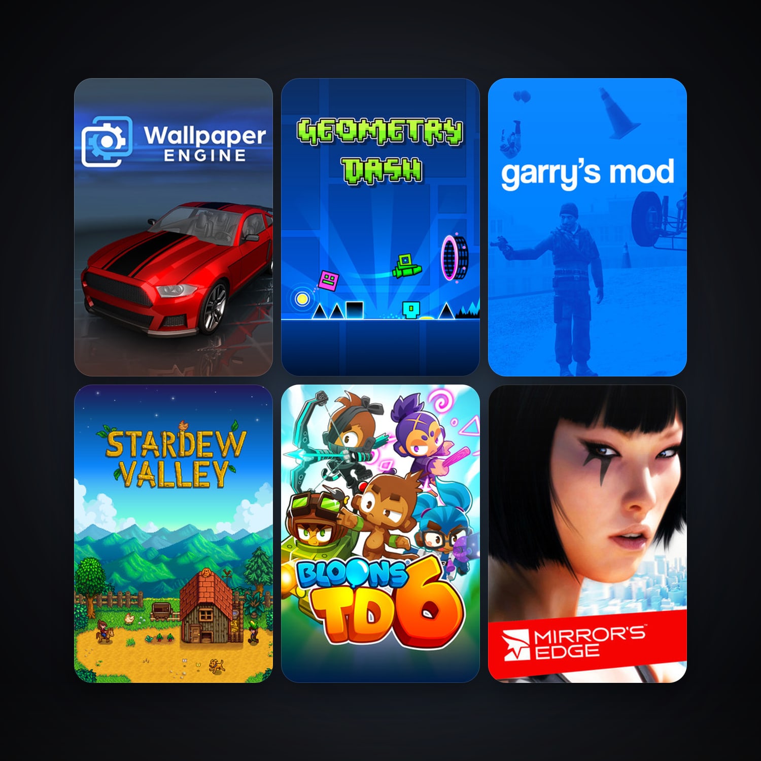 Garry's Mod + Mirror's Edge, 36 games, clean — HabibiAccounts