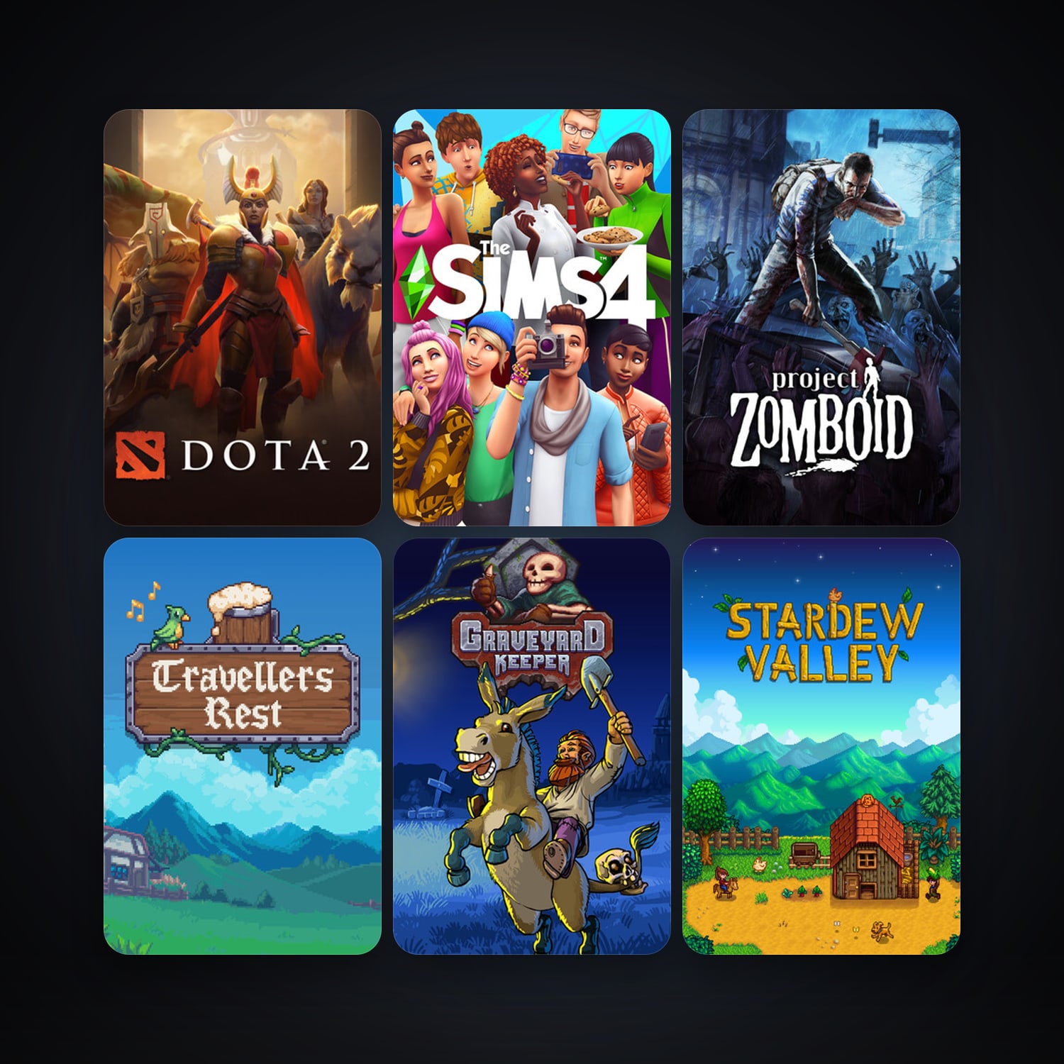 Dota 2 + Project Zomboid, 19 games, clean — HabibiAccounts