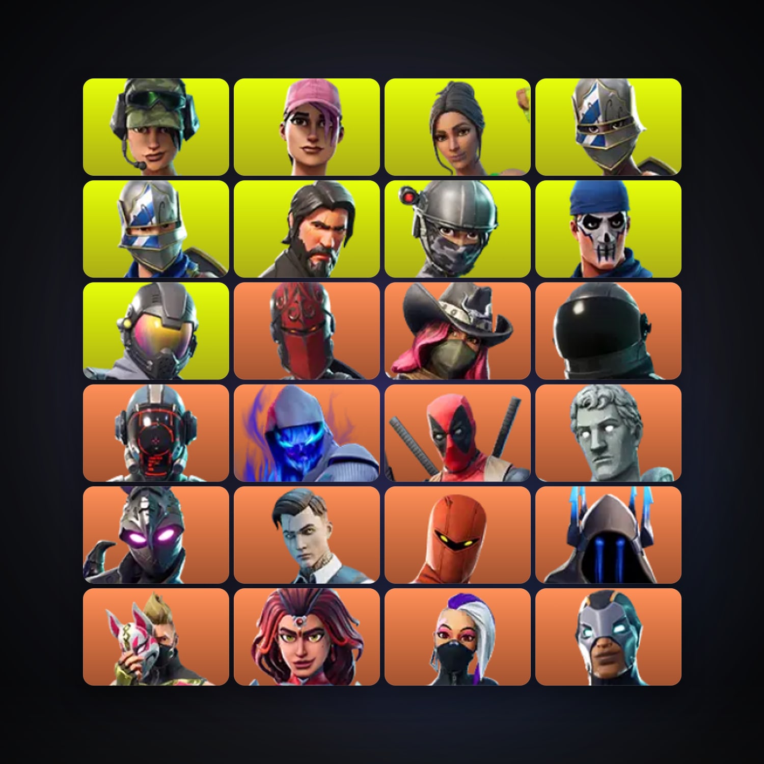 Fortnite locker — 184 skins — 900 V-Bucks — lvl 1846 — HabibiAccounts