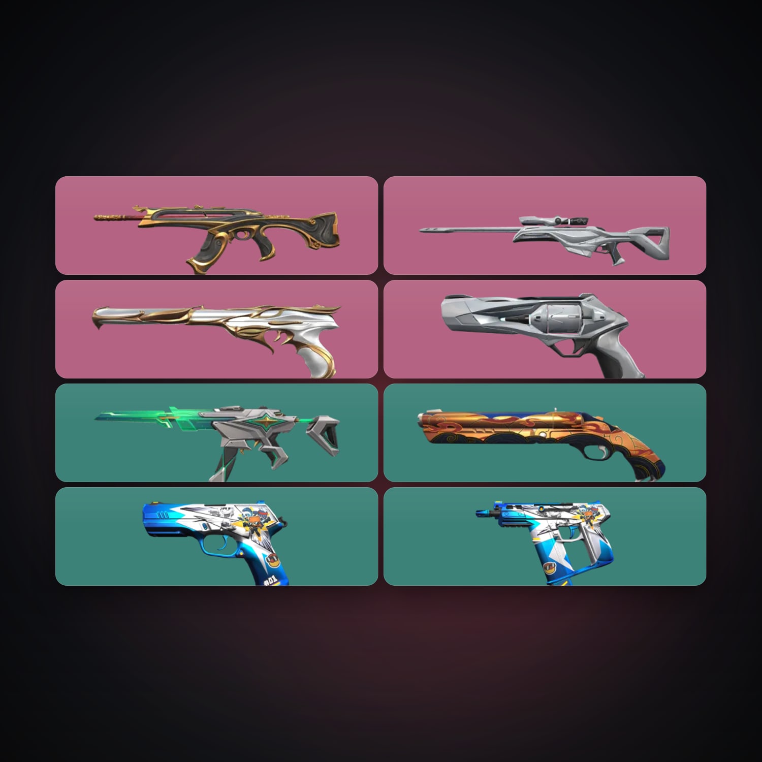 EU Gold 2 locker — 8 skins, lvl 28 — HabibiAccounts