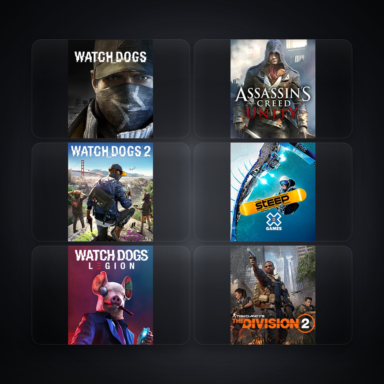 Ubisoft account — Watch_Dogs + Assassin's Creed Unity — BR — 11 games — HabibiAccounts