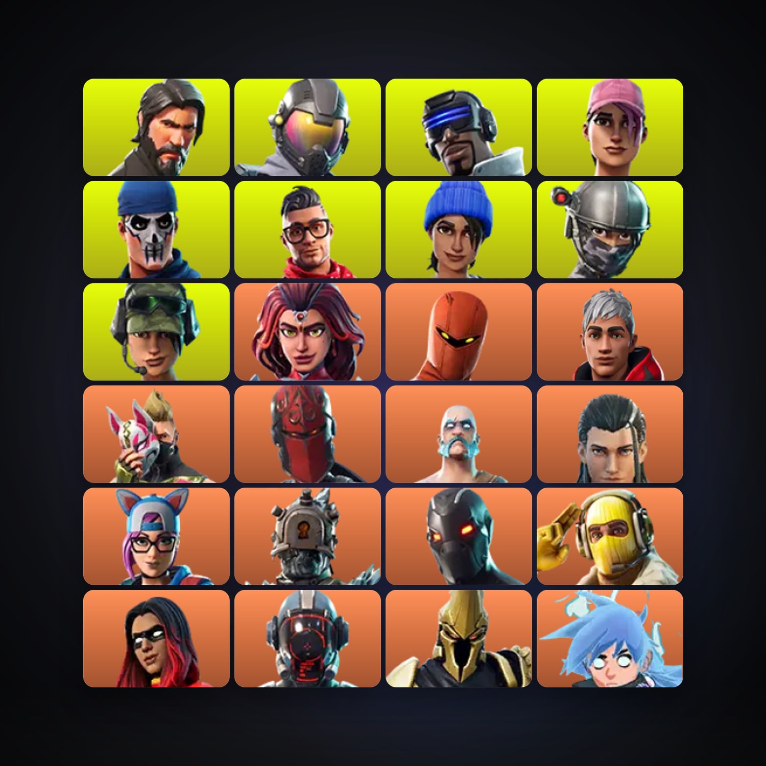 Fortnite locker — 170 skins — 800 V-Bucks — lvl 2874 — HabibiAccounts