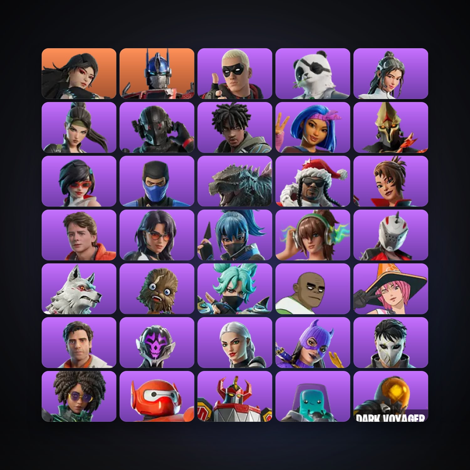 Fortnite locker — 92 skins — 1K V-Bucks — lvl 2234 — HabibiAccounts