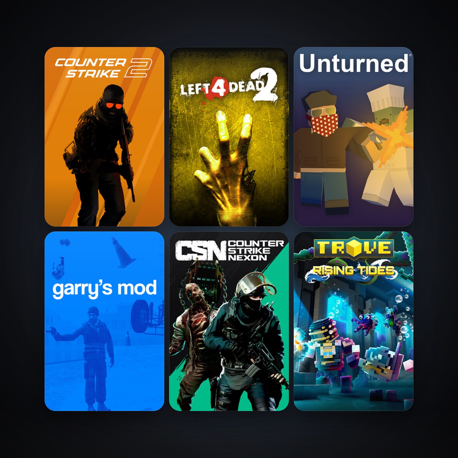 Left 4 Dead 2 + CS2 Prime, 6 games, Steam 13, clean — HabibiAccounts