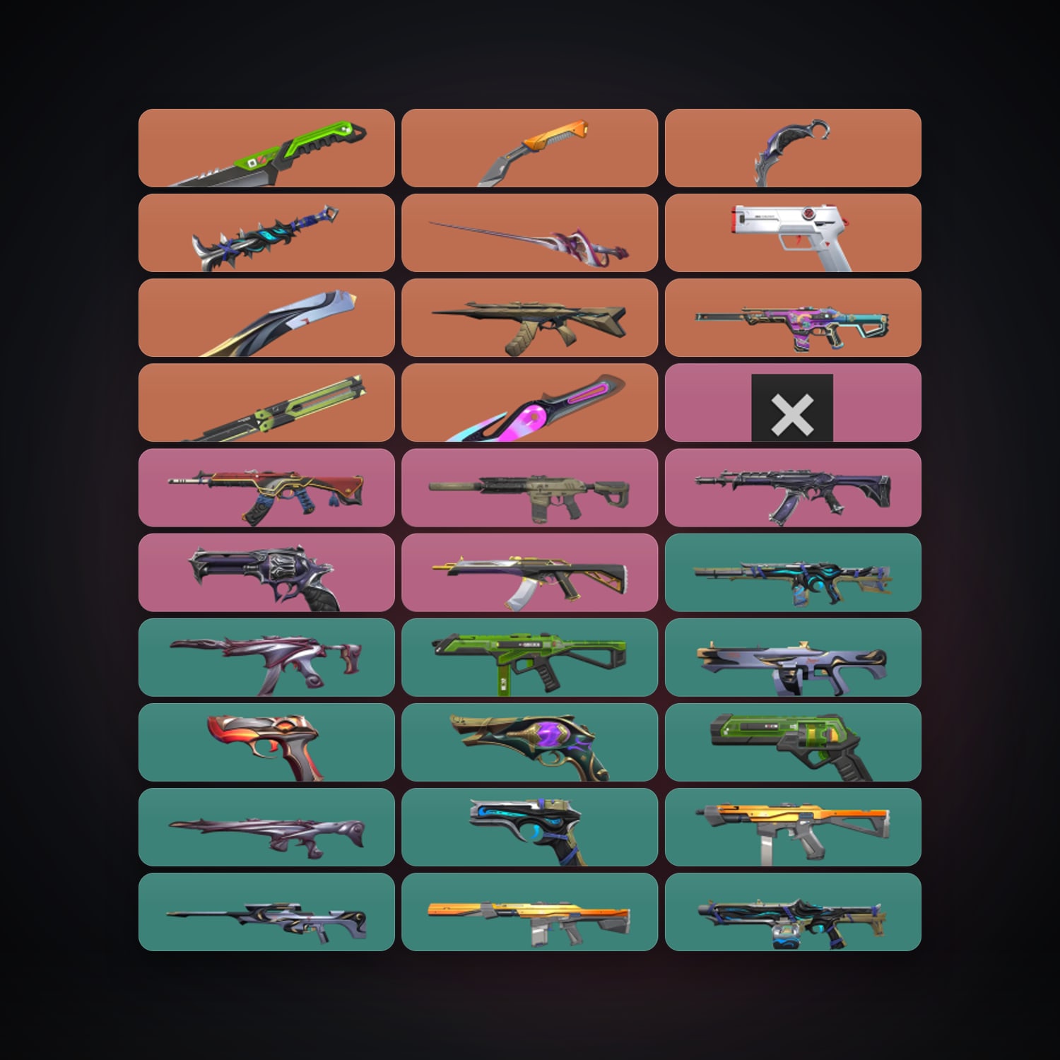 NA Plat 2 locker — 8 knives, 101 skins, lvl 330 — HabibiAccounts