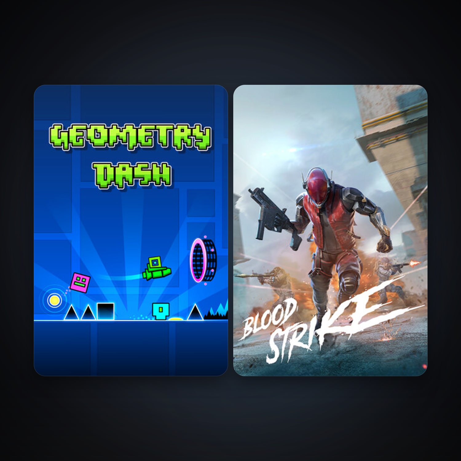 Geometry Dash + Blood Strike, 3 games, clean — HabibiAccounts