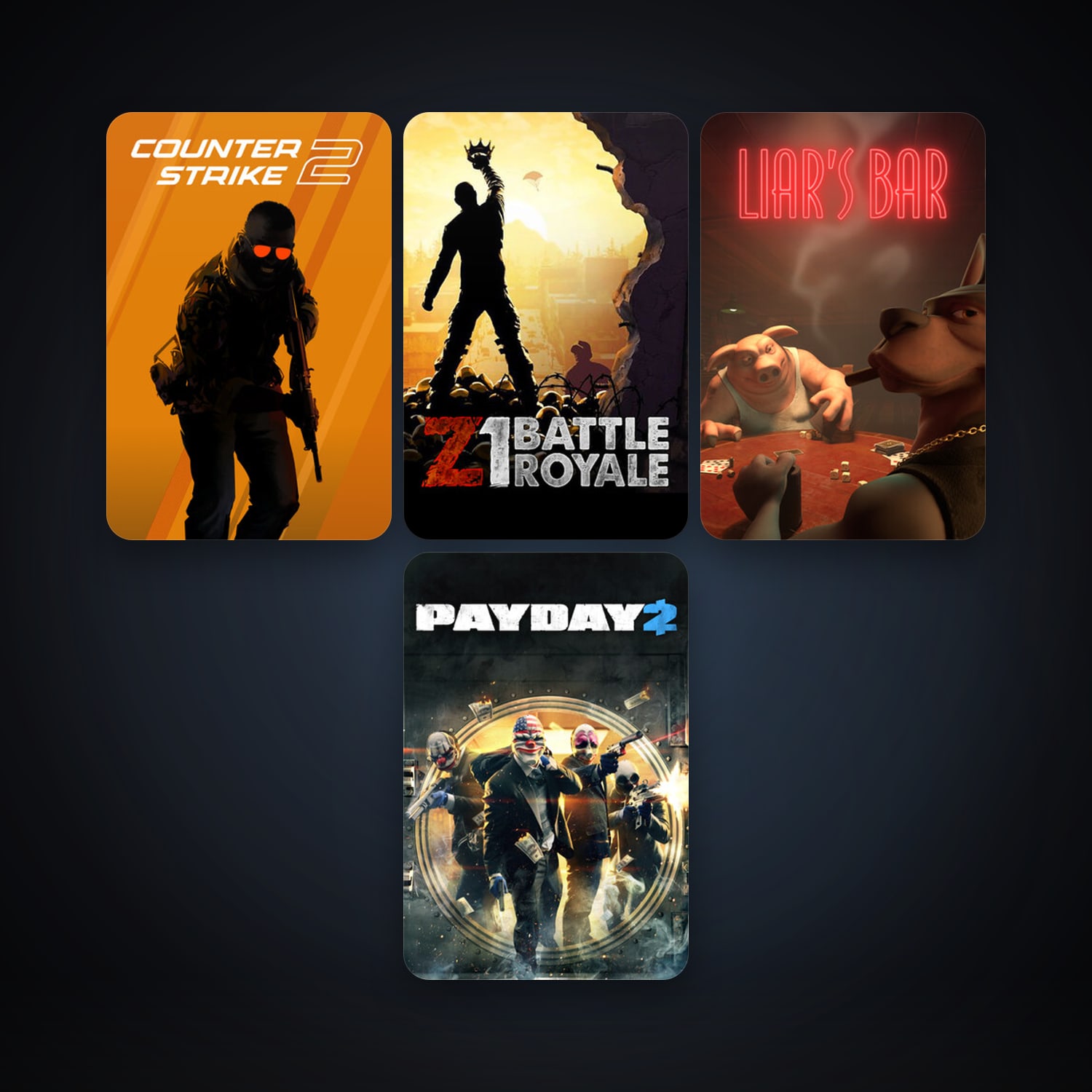 CS2 Prime + PAYDAY 2, 7 games, Steam 13, clean — HabibiAccounts