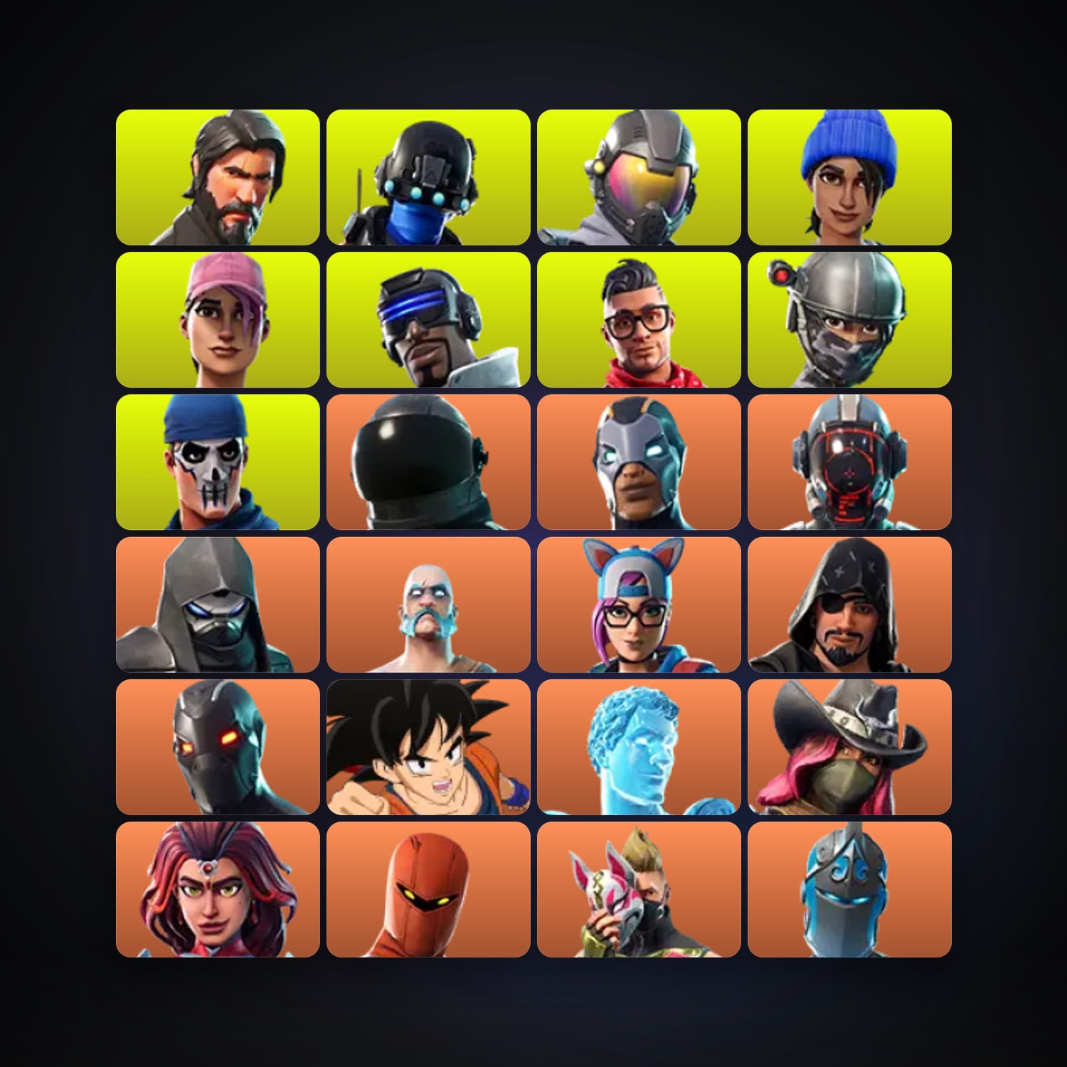 Fortnite locker — 60 skins — 150 V-Bucks — lvl 966 — HabibiAccounts