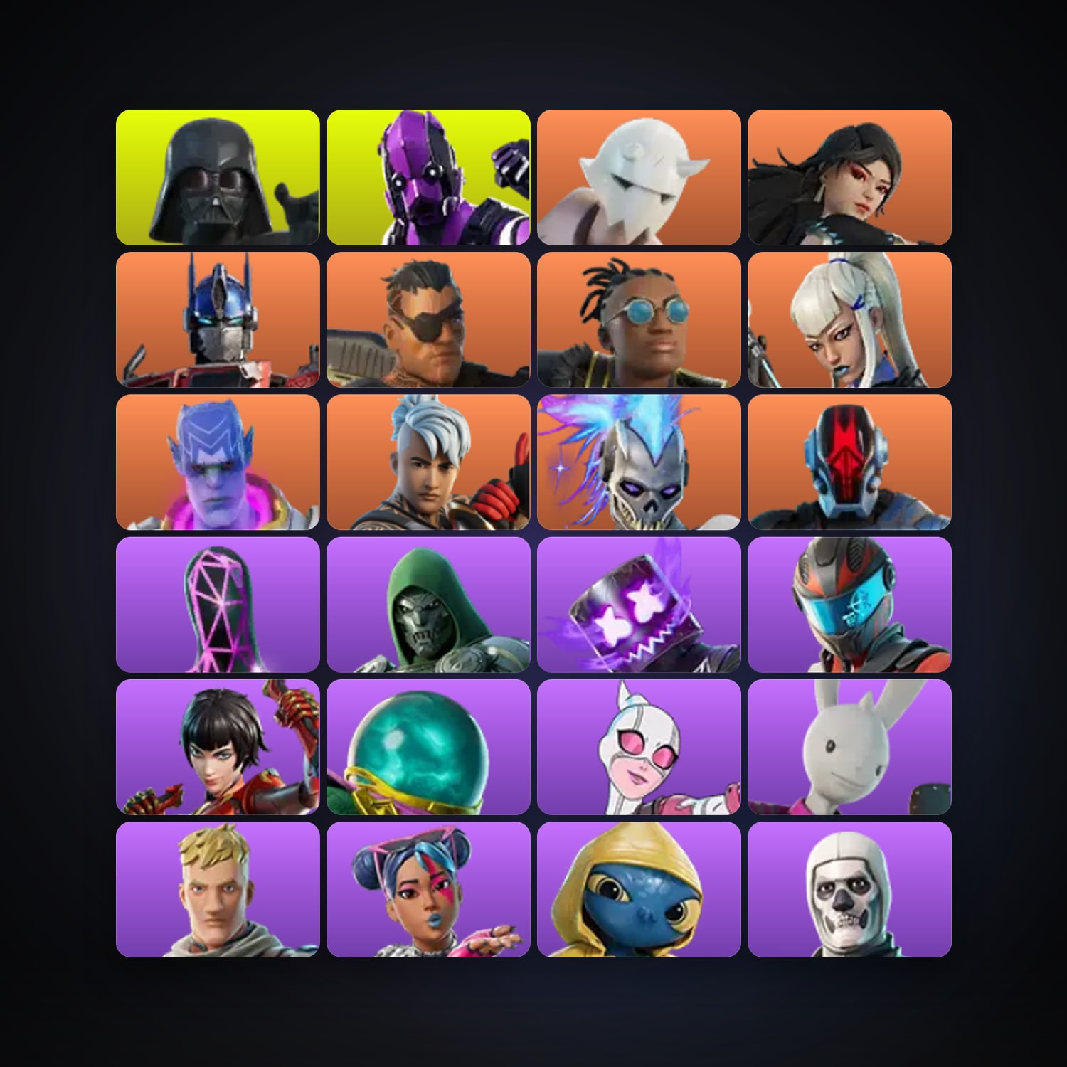 Fortnite locker — 149 skins — 300 V-Bucks — lvl 3703 — HabibiAccounts