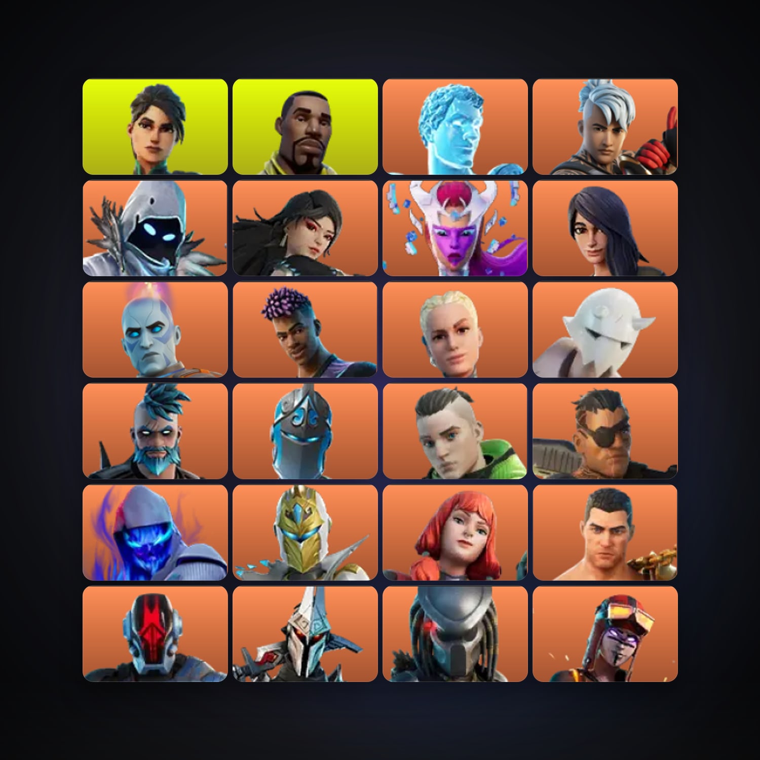 هالحساب فورتنايت، اللوكر مليان 234 سكن، 300 فيبوكس، لفل 2910، 446 فوز — HabibiAccounts