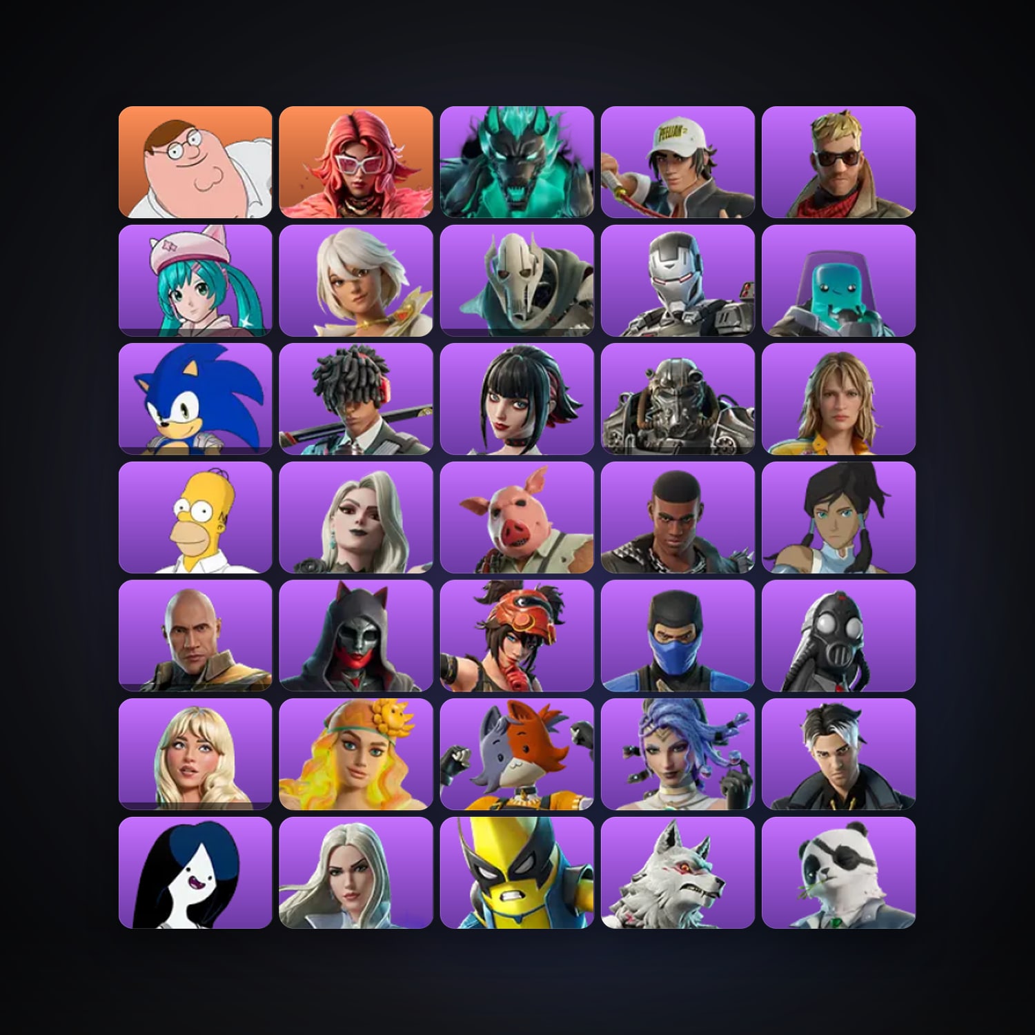 Peter Griffin — Valeria — 150 skins — 4.4K V-Bucks — lvl 1416 — HabibiAccounts
