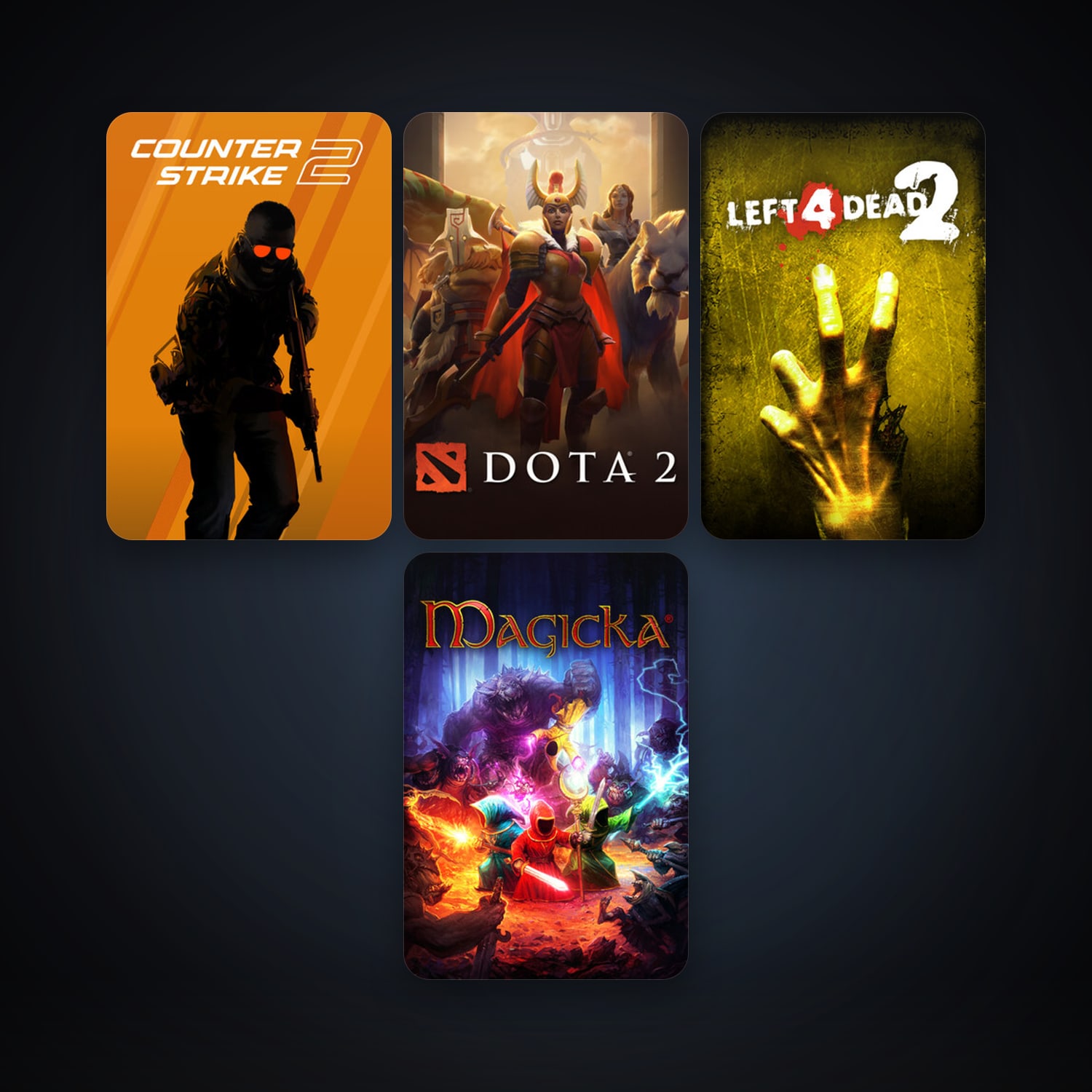 Left 4 Dead 2 + Dota 2, 6 games, clean — HabibiAccounts