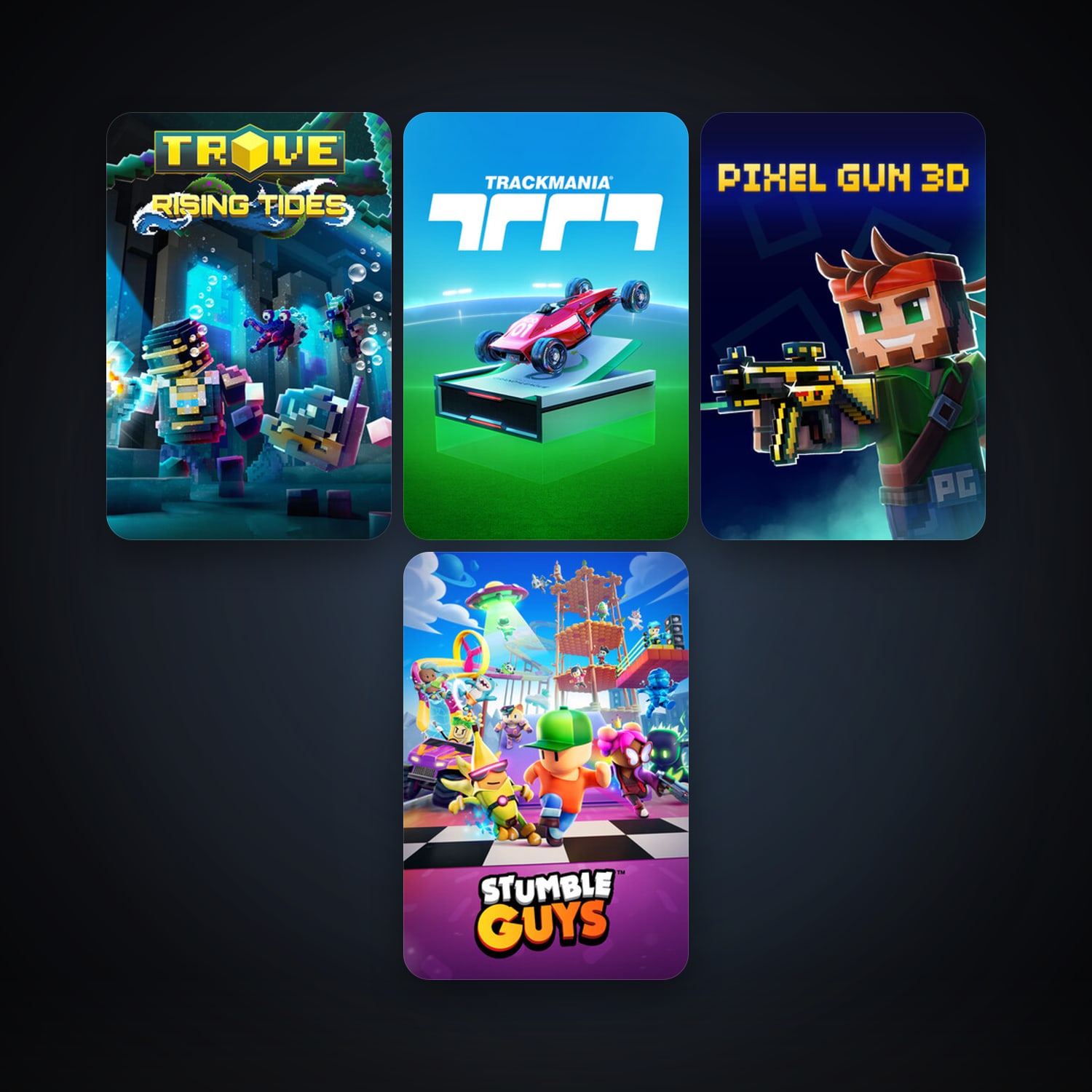 Trove + Stumble Guys, 15 games, clean — HabibiAccounts
