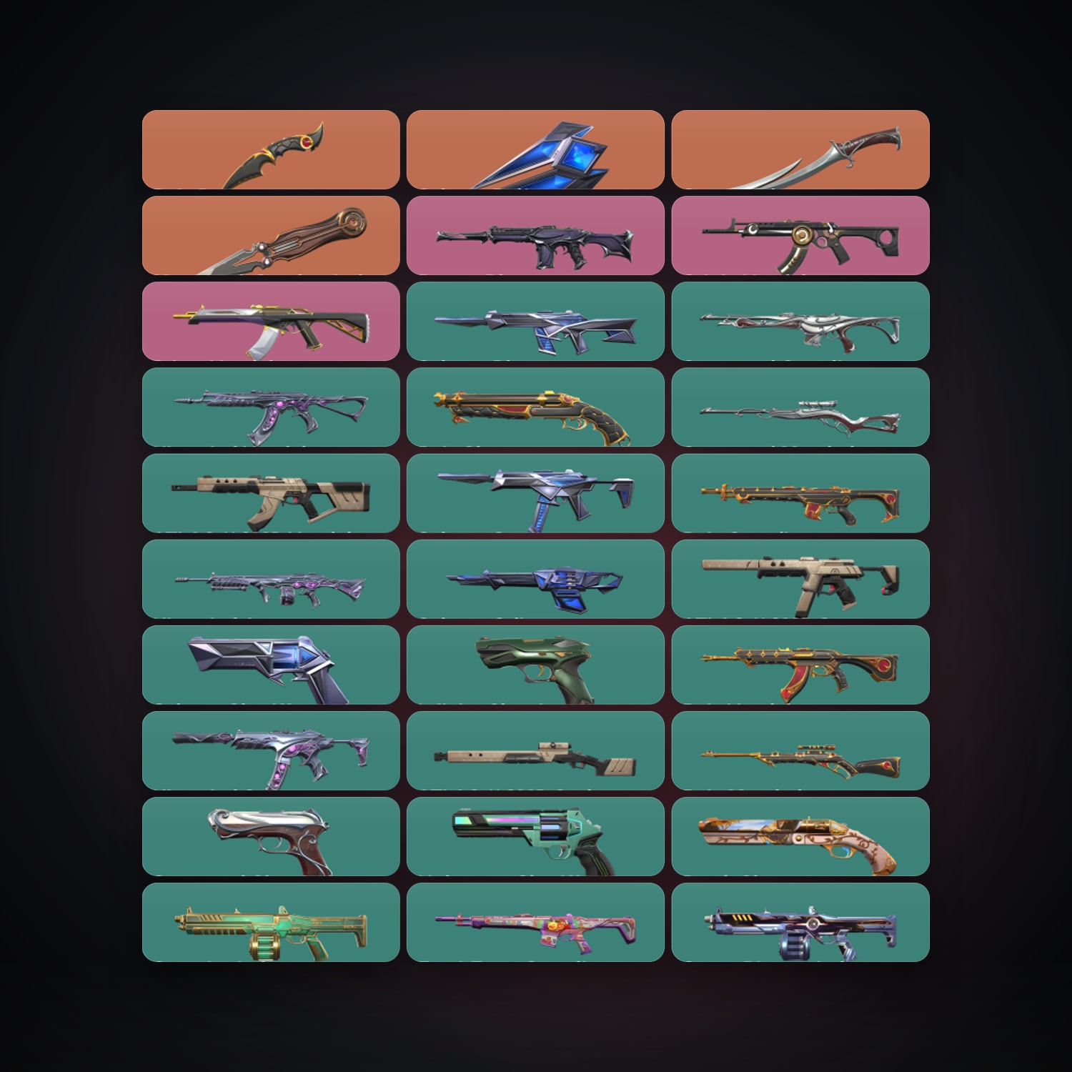 BR locker — 4 knives, 69 skins, lvl 117 — HabibiAccounts