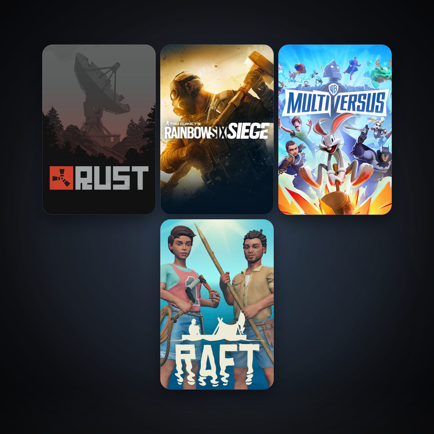 Rust + Tom Clancy's Rainbow Six Siege, 9 games, clean — HabibiAccounts