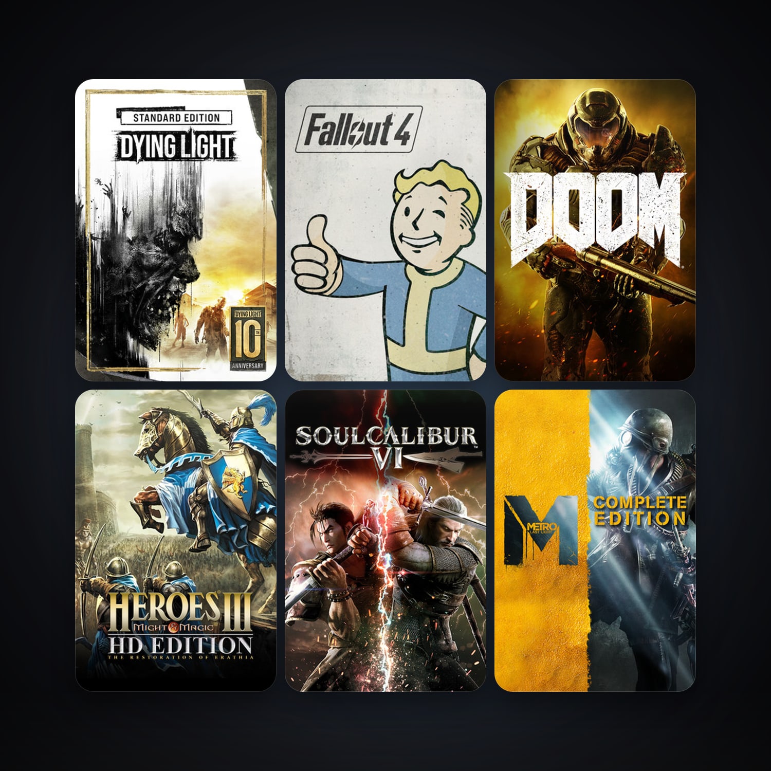 Metro: Last Light + Dying Light, 11 games, clean — HabibiAccounts