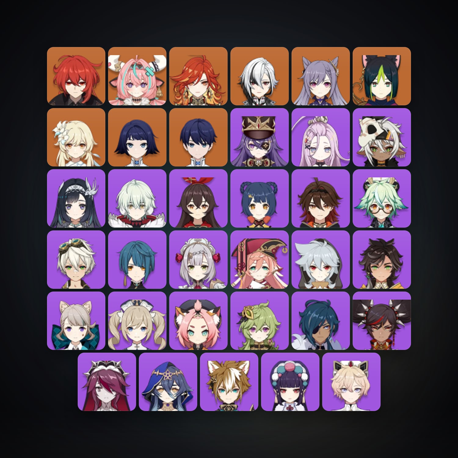 Genshin Impact | AR 53 | 37 Chars | 6× 5★ — Genshin / miHoYo Account — HabibiAccounts