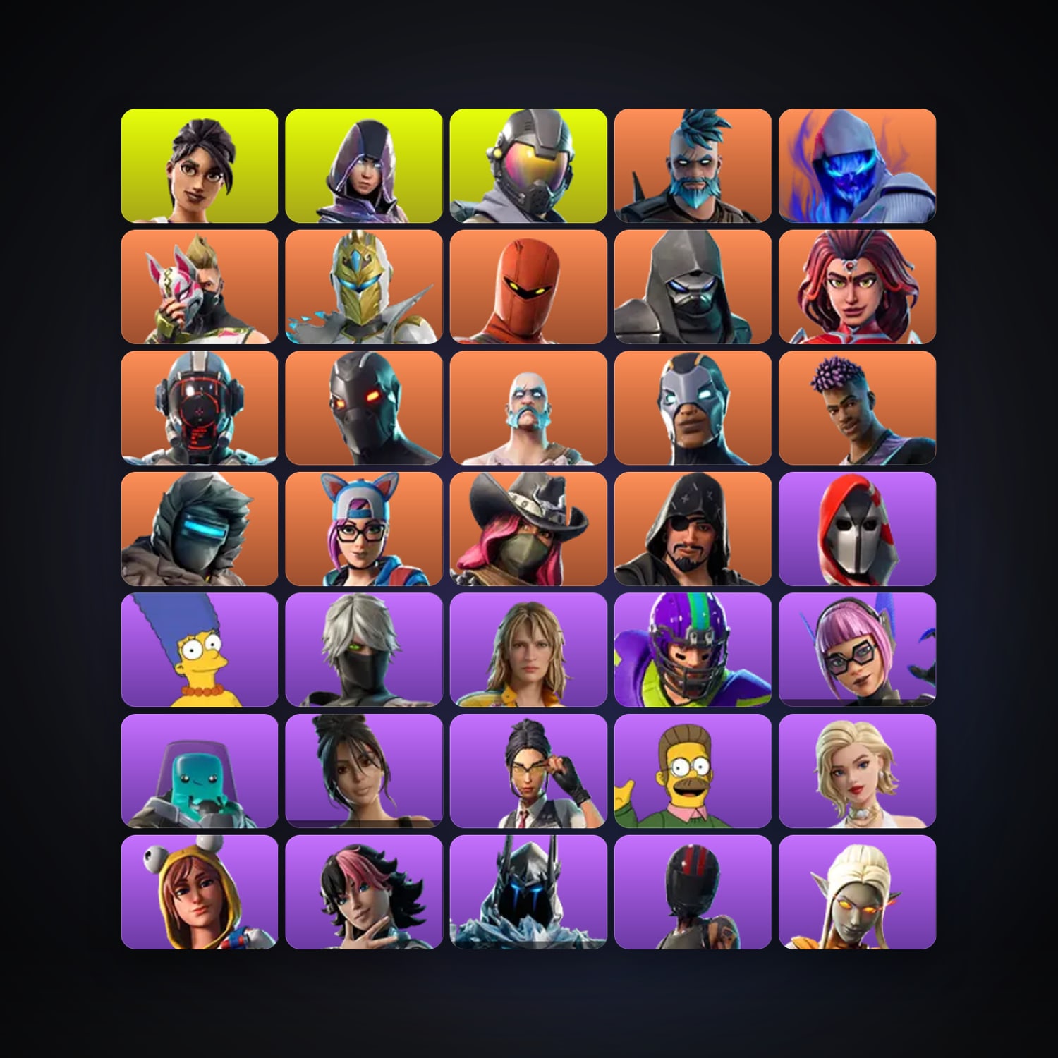 Fortnite locker — 111 skins — 6.3K V-Bucks — lvl 1749 — HabibiAccounts