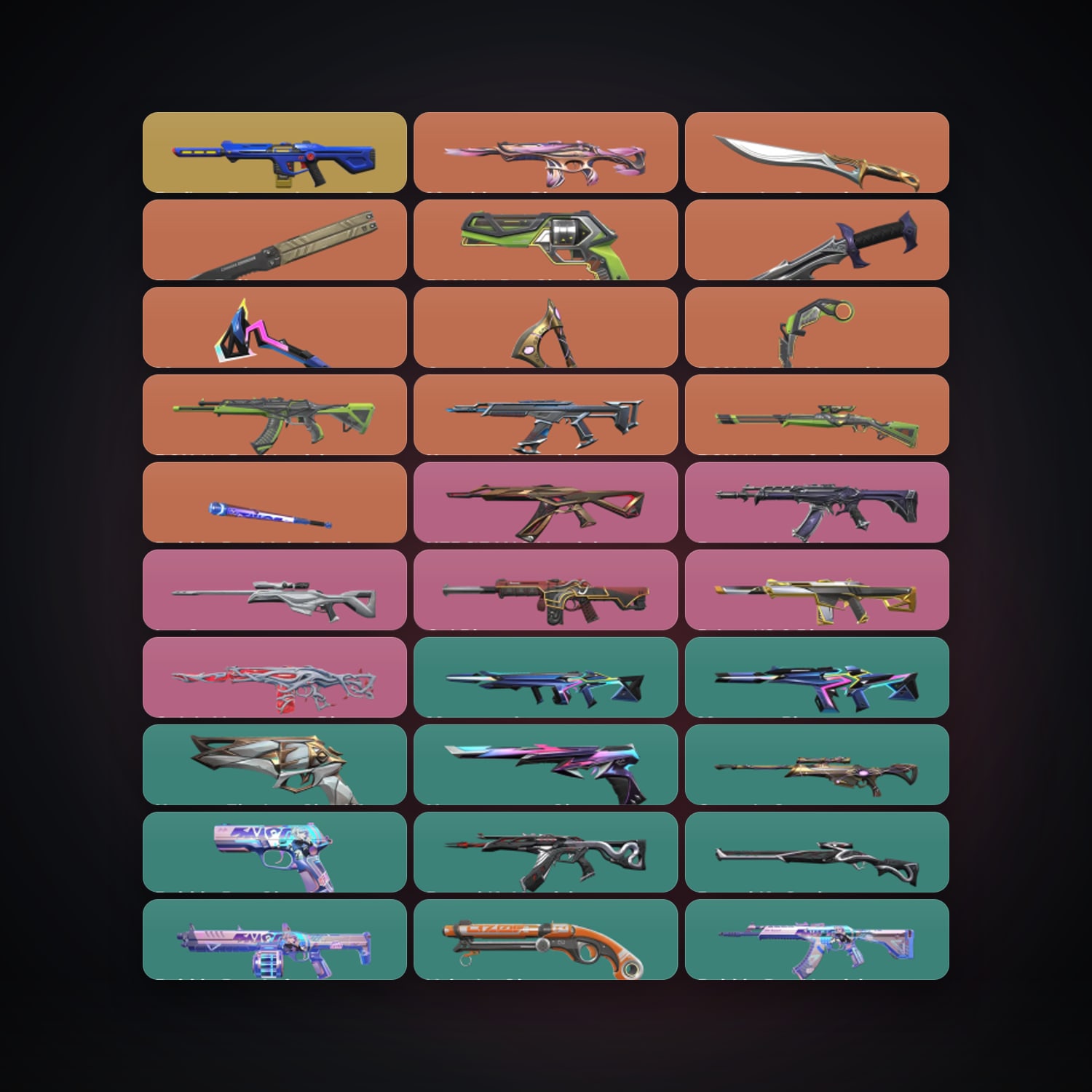 AP Plat 3 locker — 7 knives, 81 skins, lvl 307 — HabibiAccounts