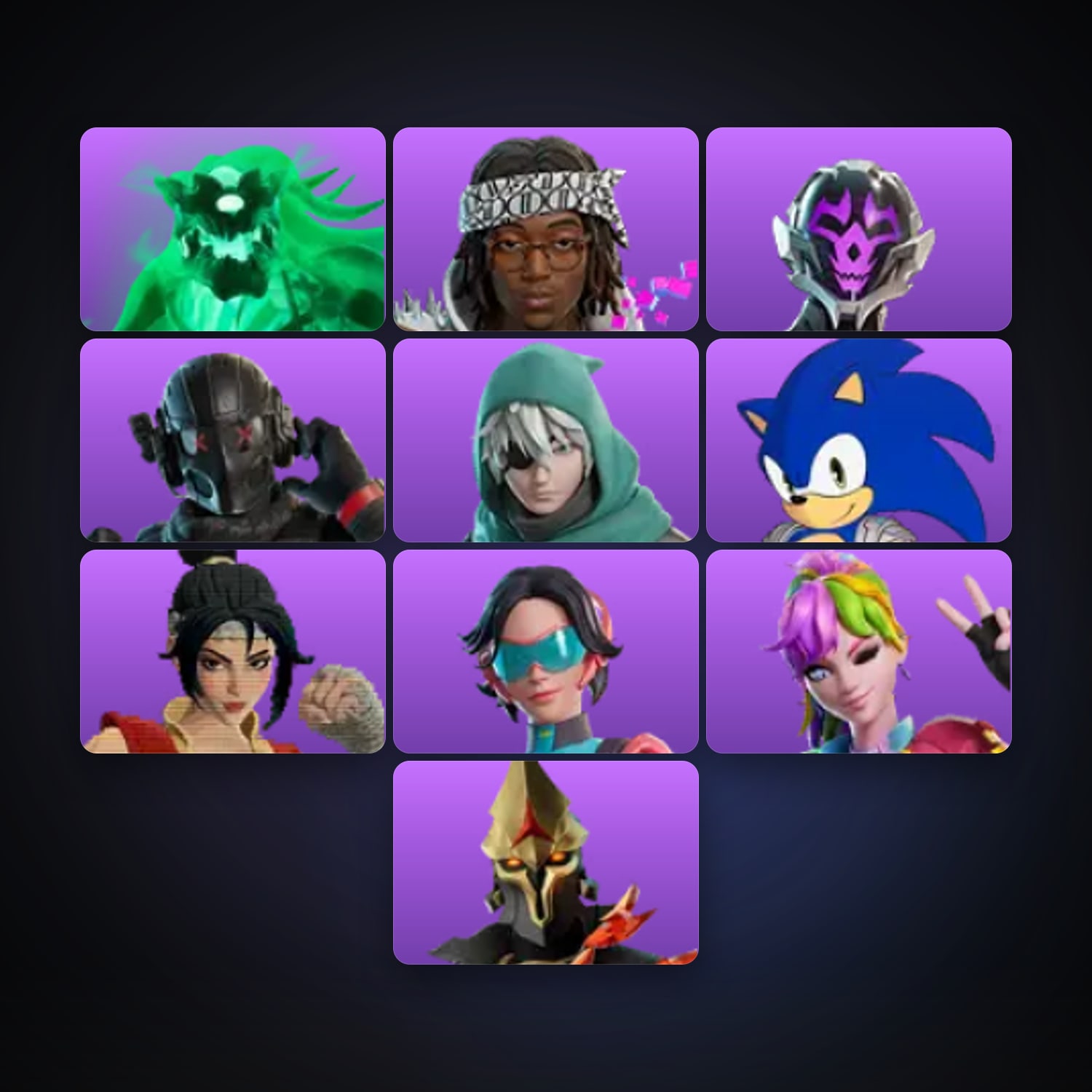 Fortnite locker — 15 skins — 200 V-Bucks — lvl 448 — HabibiAccounts