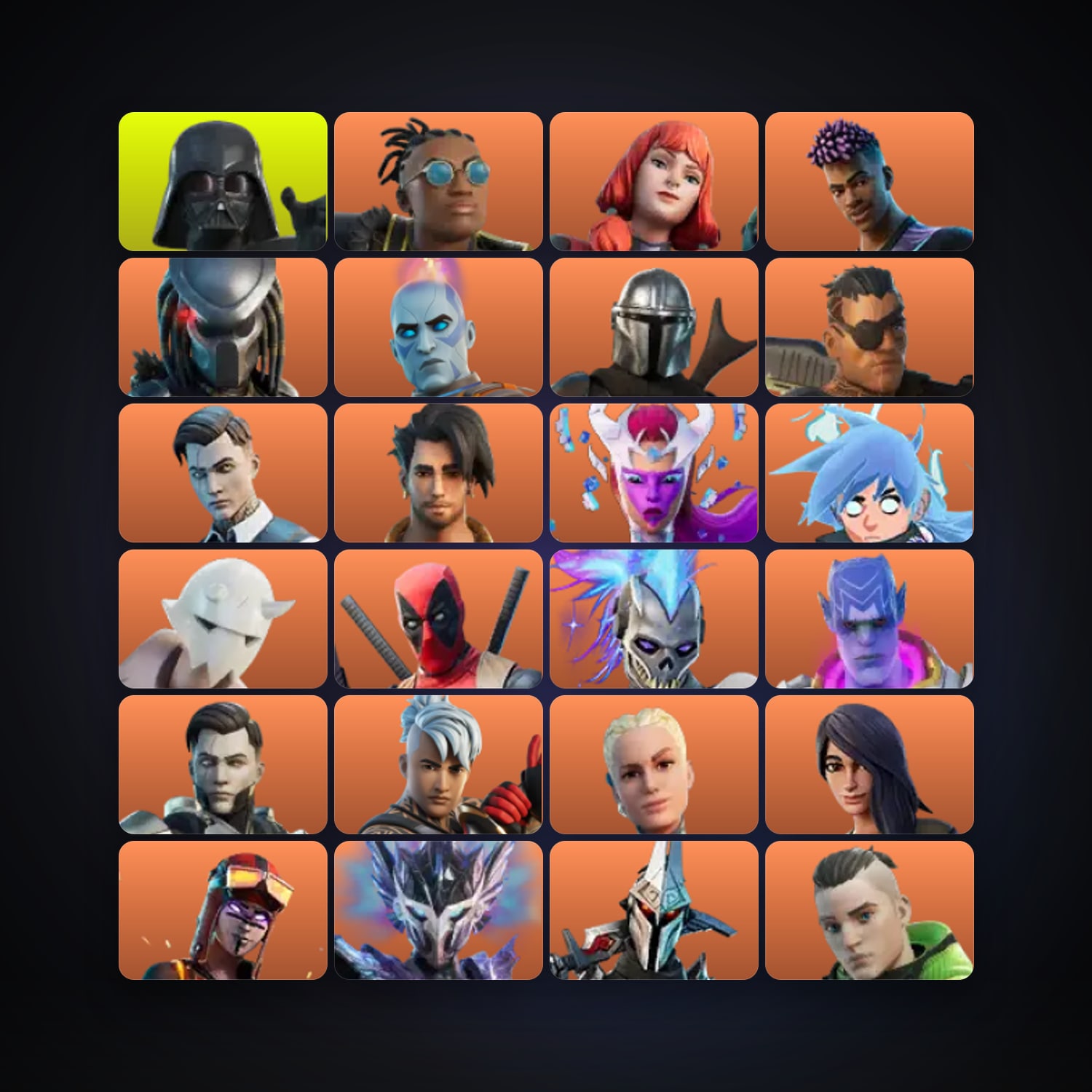 Fortnite locker — 190 skins — 50 V-Bucks — lvl 2793 — HabibiAccounts