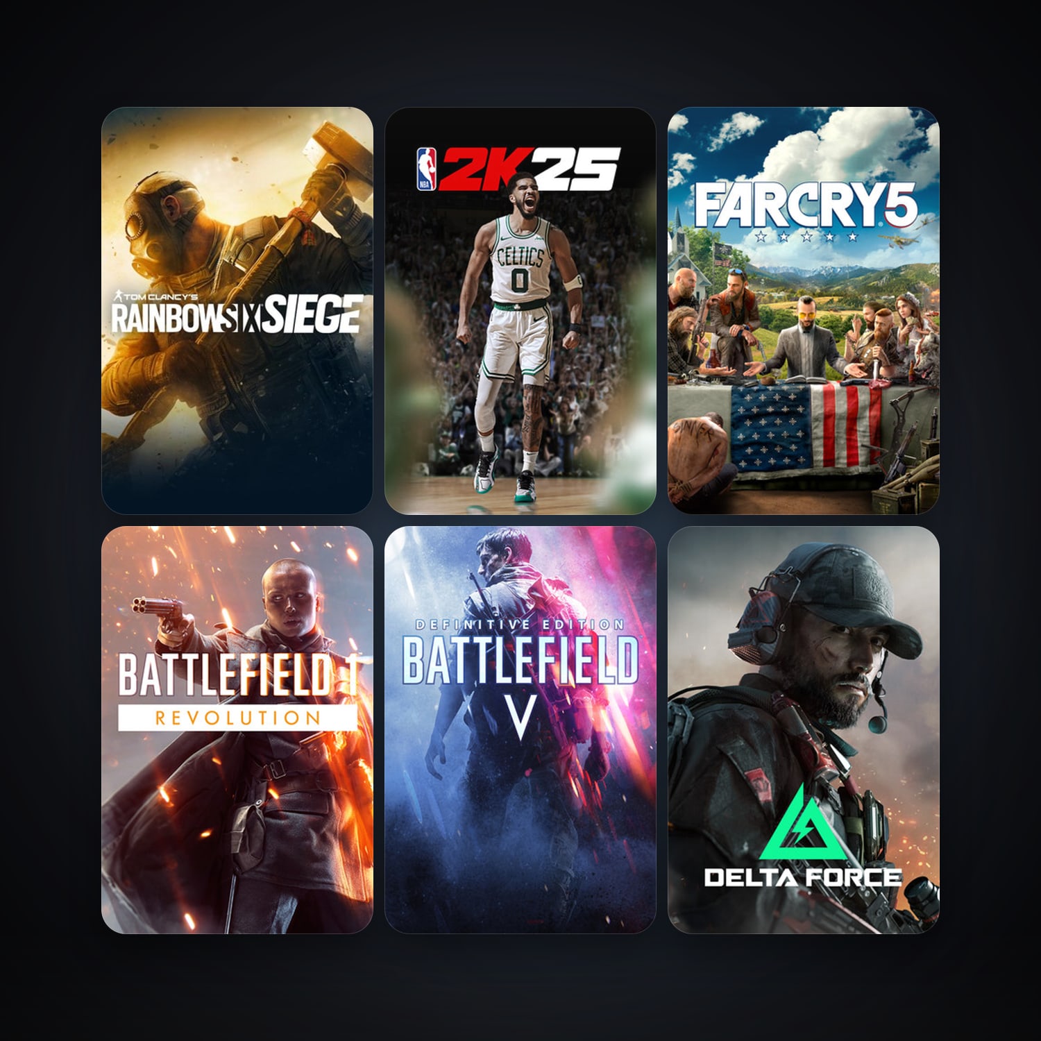 Tom Clancy's Rainbow Six Siege + Far Cry 5, 10 games, clean — HabibiAccounts