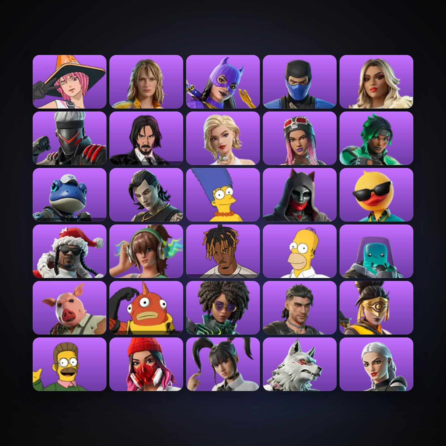 هالحساب فورتنايت، لوكر 31 سكن، 700 فيبوكس، لفل 857، 64 فوز — HabibiAccounts