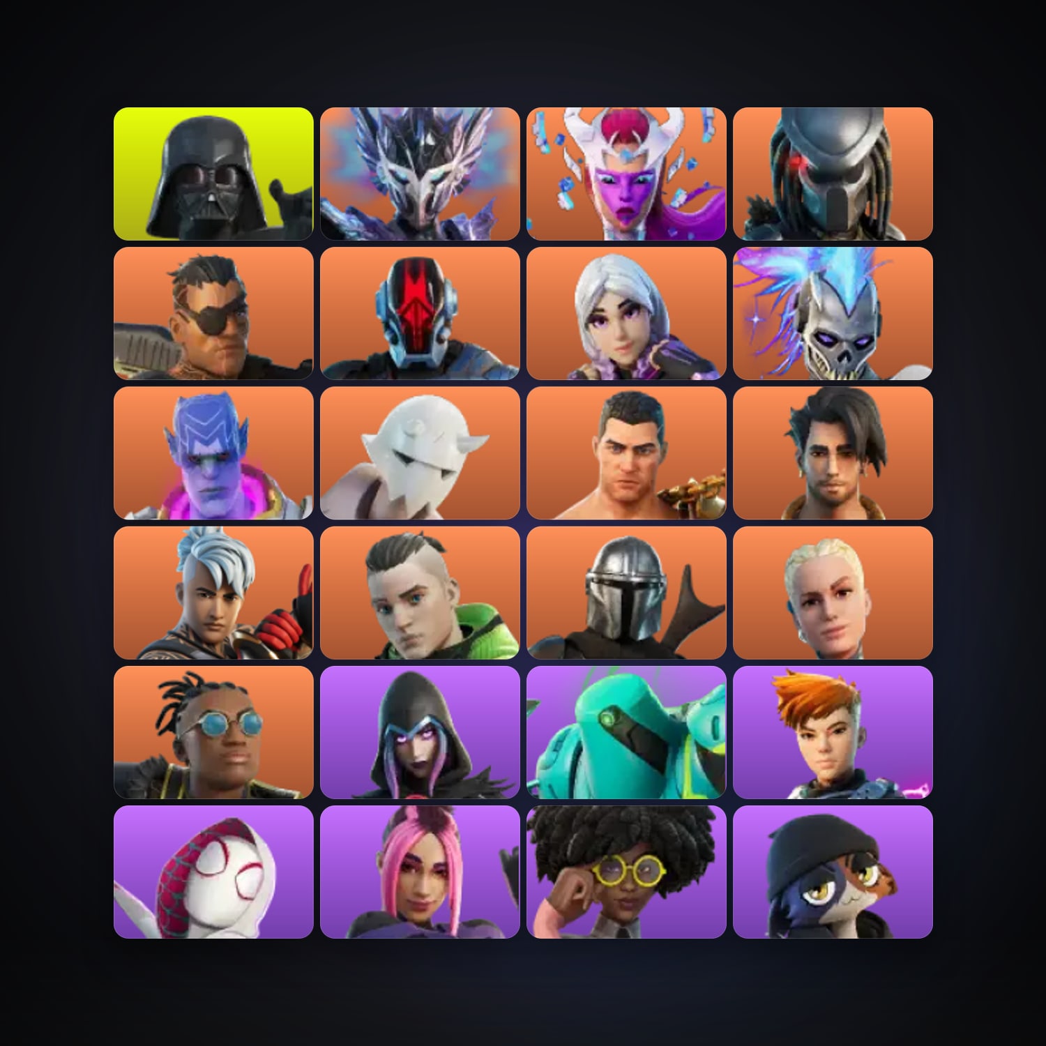 Fortnite locker — 70 skins — lvl 1022 — HabibiAccounts