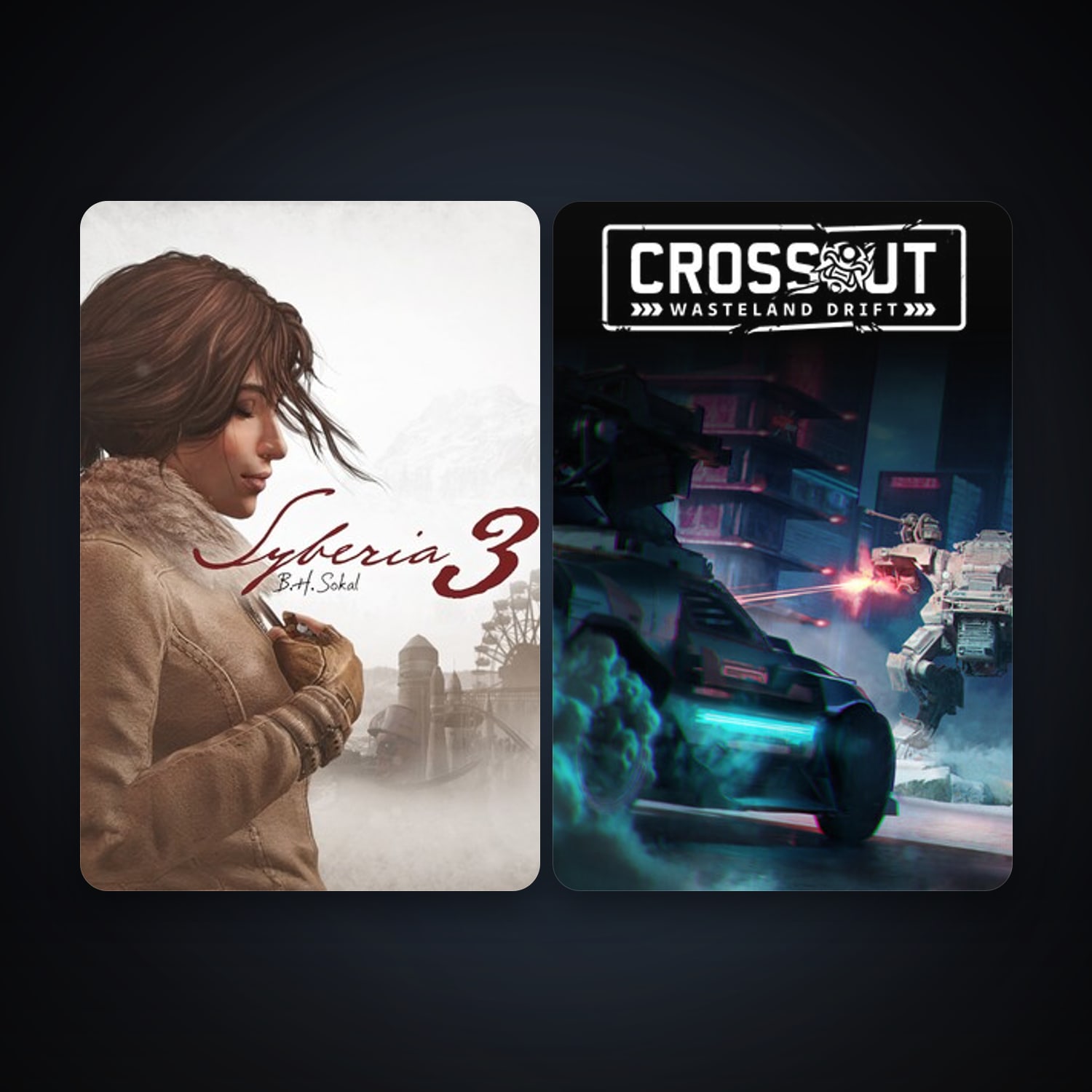 Crossout + Syberia 3, 4 games, clean — HabibiAccounts