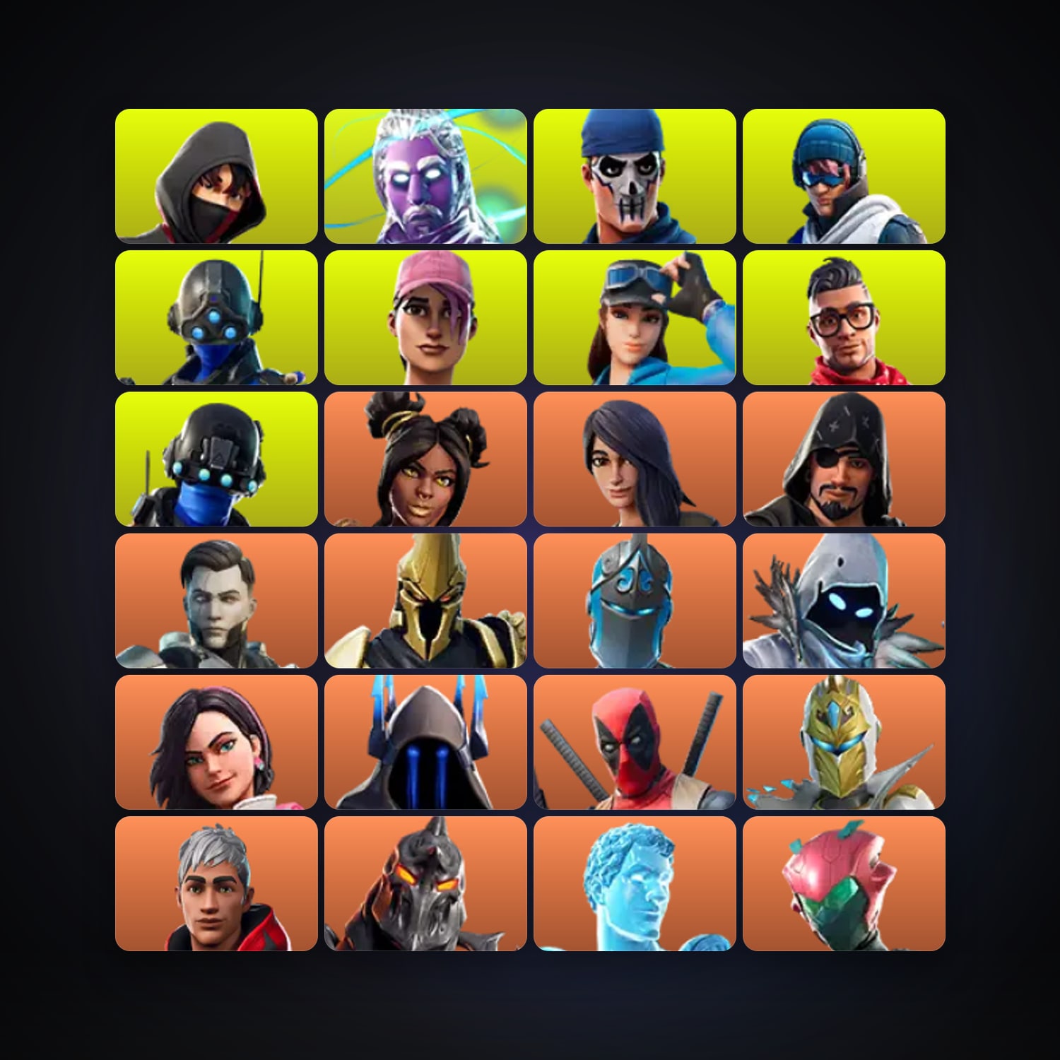 Fortnite locker — 139 skins — 2K V-Bucks — lvl 1468 — HabibiAccounts