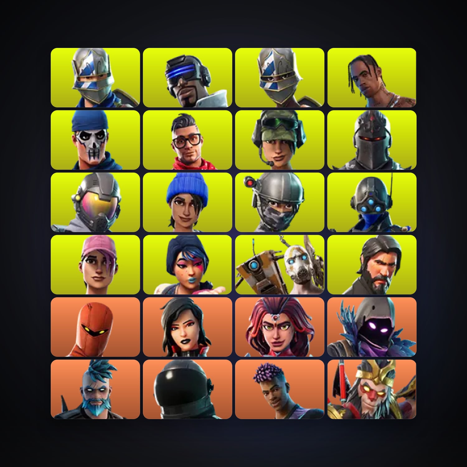 Fortnite locker — 252 skins — 100 V-Bucks — lvl 5469 — HabibiAccounts