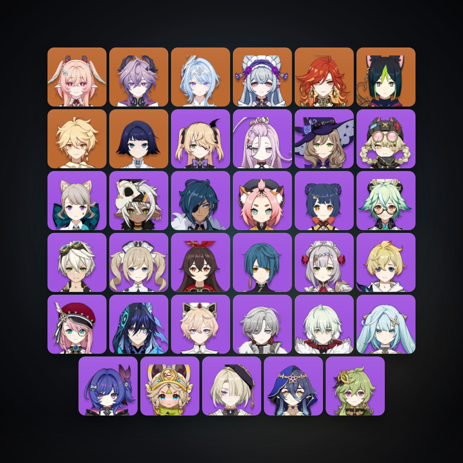 جينشن إمباكت | AR 55 | 36 شخصية | 6× 5★ — HabibiAccounts