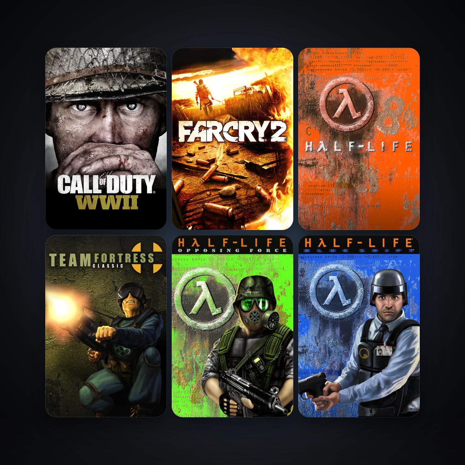 Team Fortress Classic + Half-Life: Opposing Force, 11 games, Steam 10, clean — HabibiAccounts
