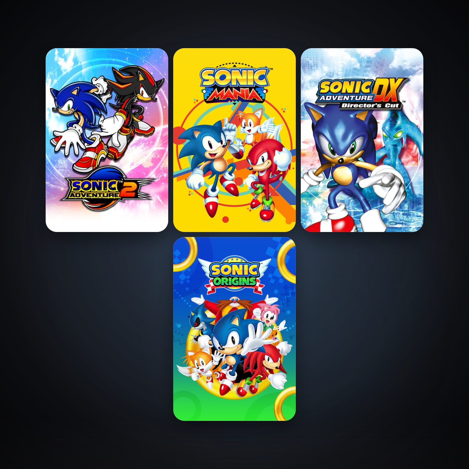 Sonic Adventure DX + Sonic Adventure 2, 4 games, clean — HabibiAccounts