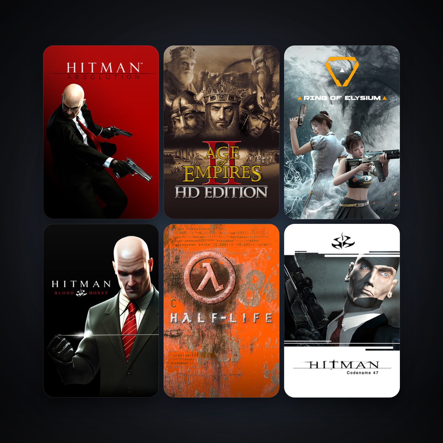 Half-Life + Hitman 2: Silent Assassin, 11 games, clean — HabibiAccounts