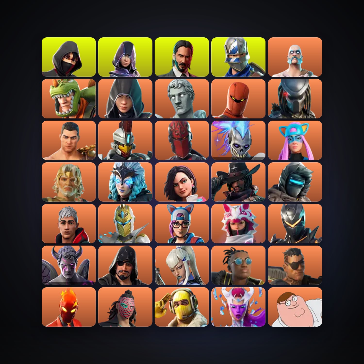Fortnite locker — 295 skins — 1.2K V-Bucks — lvl 3498 — HabibiAccounts