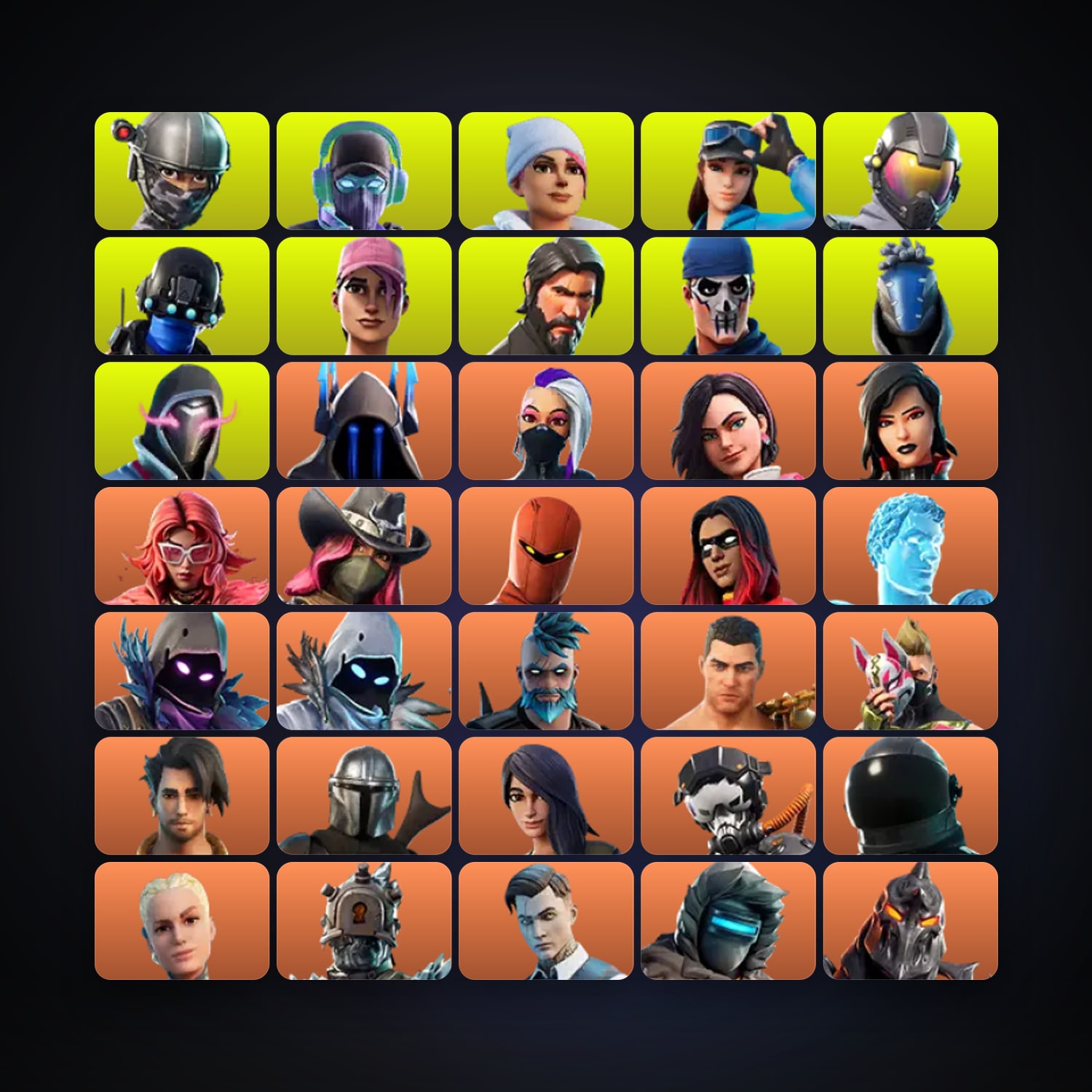 Fortnite locker — 215 skins — 700 V-Bucks — lvl 2844 — HabibiAccounts