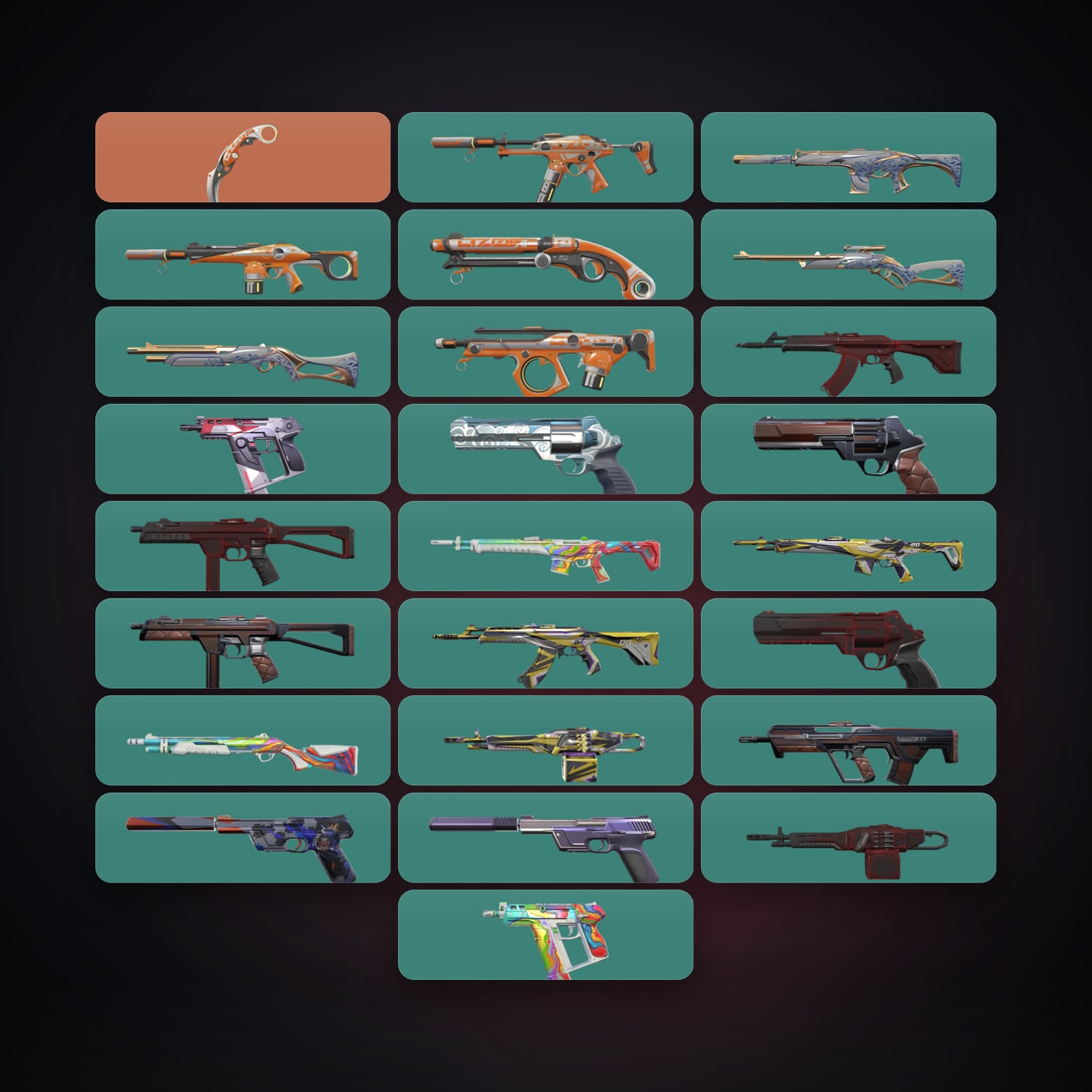 LA Plat 1 locker — 1 knives, 27 skins, lvl 97 — HabibiAccounts
