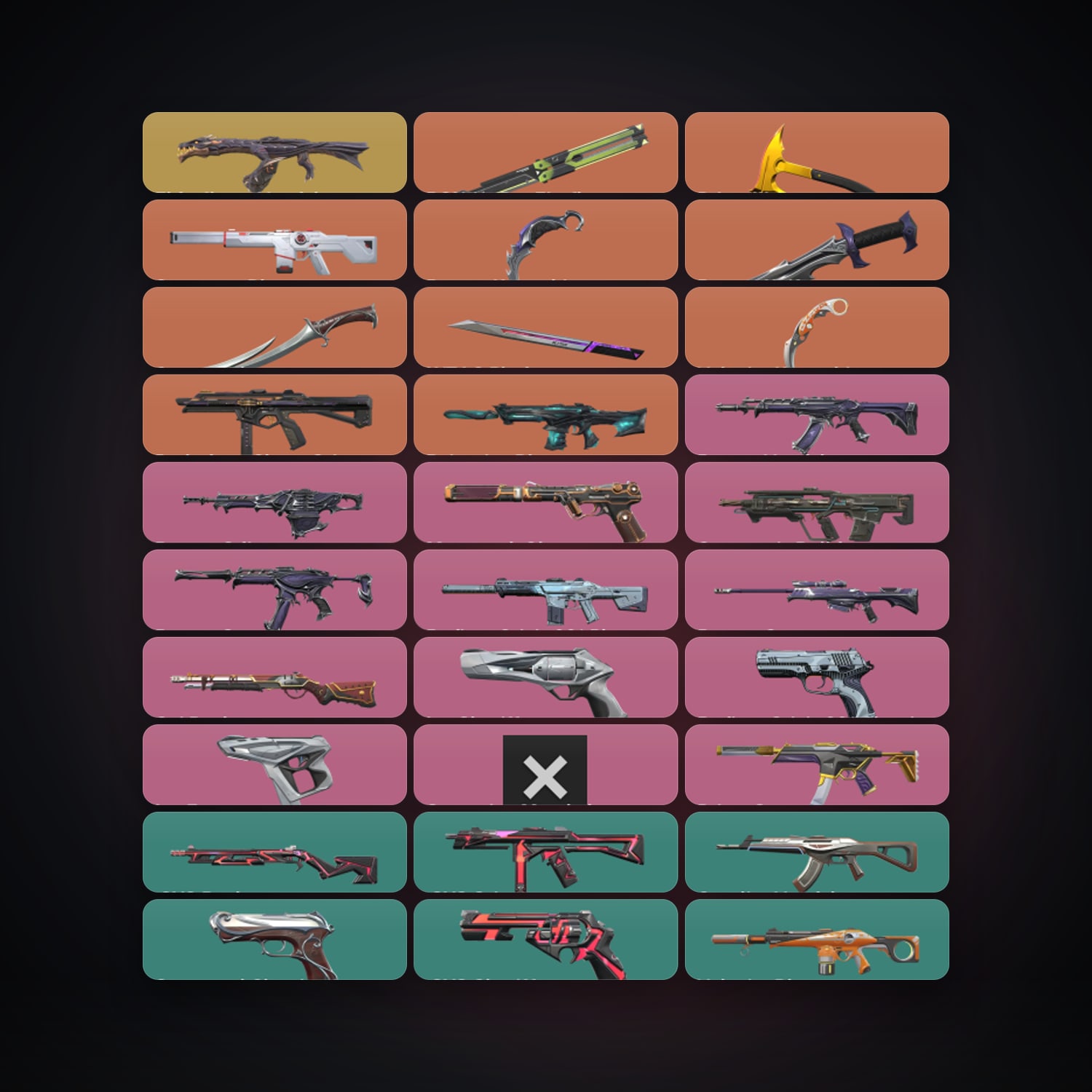 BR Silver 1 locker — 7 knives, 90 skins, lvl 178 — HabibiAccounts