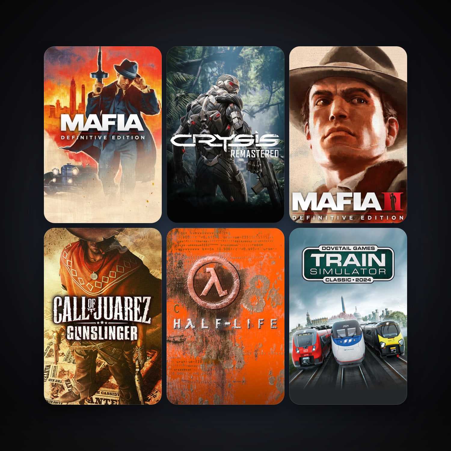 Half-Life + Train Simulator Classic, 15 games, clean — HabibiAccounts