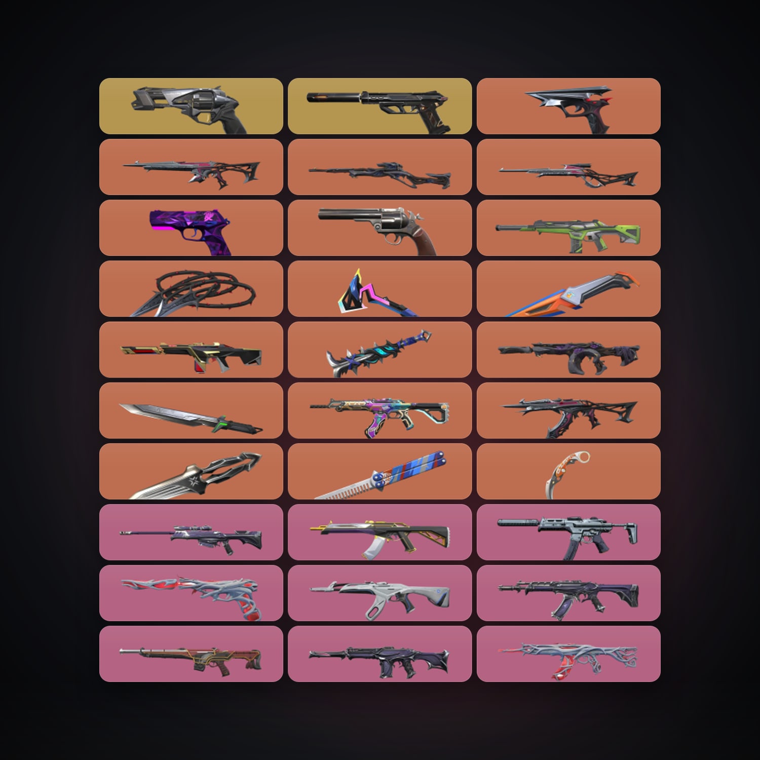 AP Plat 3 locker — 8 knives, 101 skins, lvl 293 — HabibiAccounts