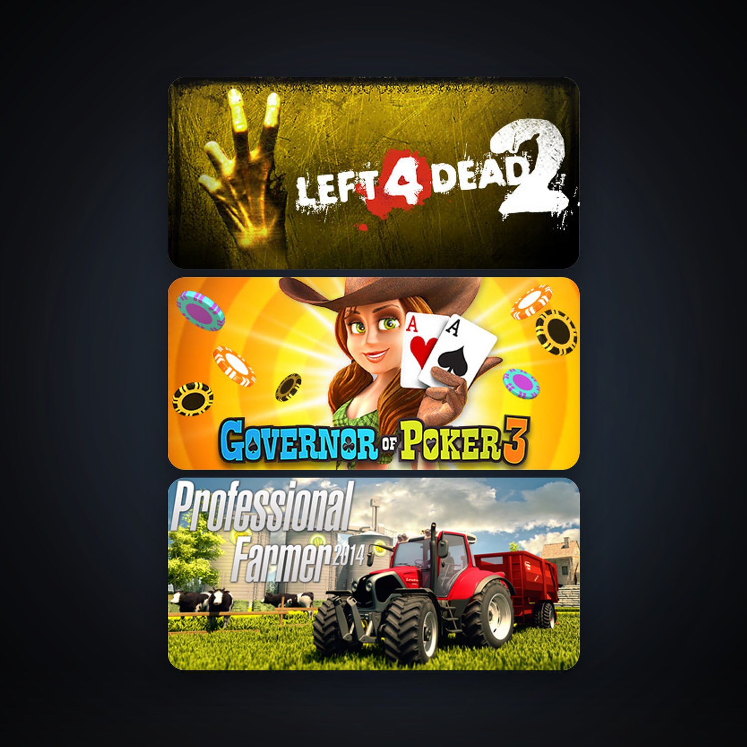 Left 4 Dead 2 + Professional Farmer 2014, 5 games, clean — HabibiAccounts