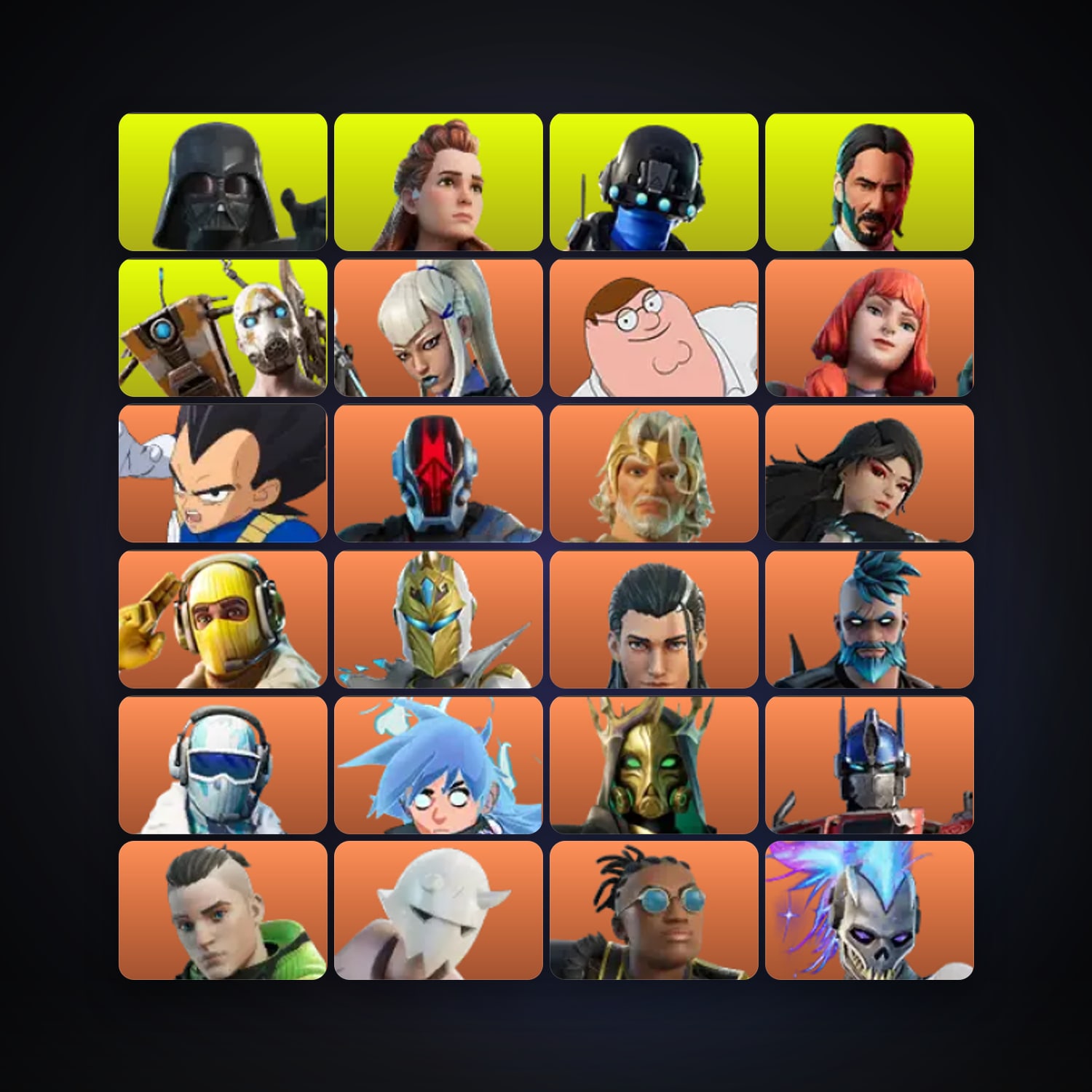 Fortnite locker — 386 skins — 1.6K V-Bucks — lvl 3705 — HabibiAccounts