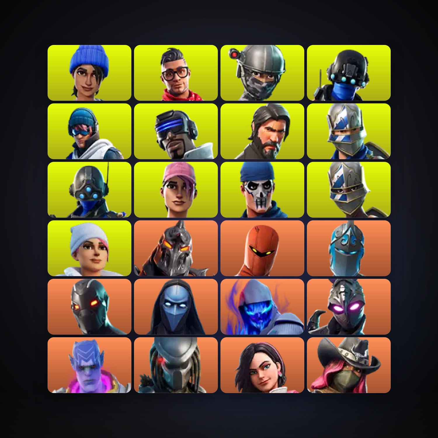 هالحساب فورتنايت، اللوكر مليان 206 سكن، 950 فيبوكس، لفل 2381، 247 فوز — HabibiAccounts